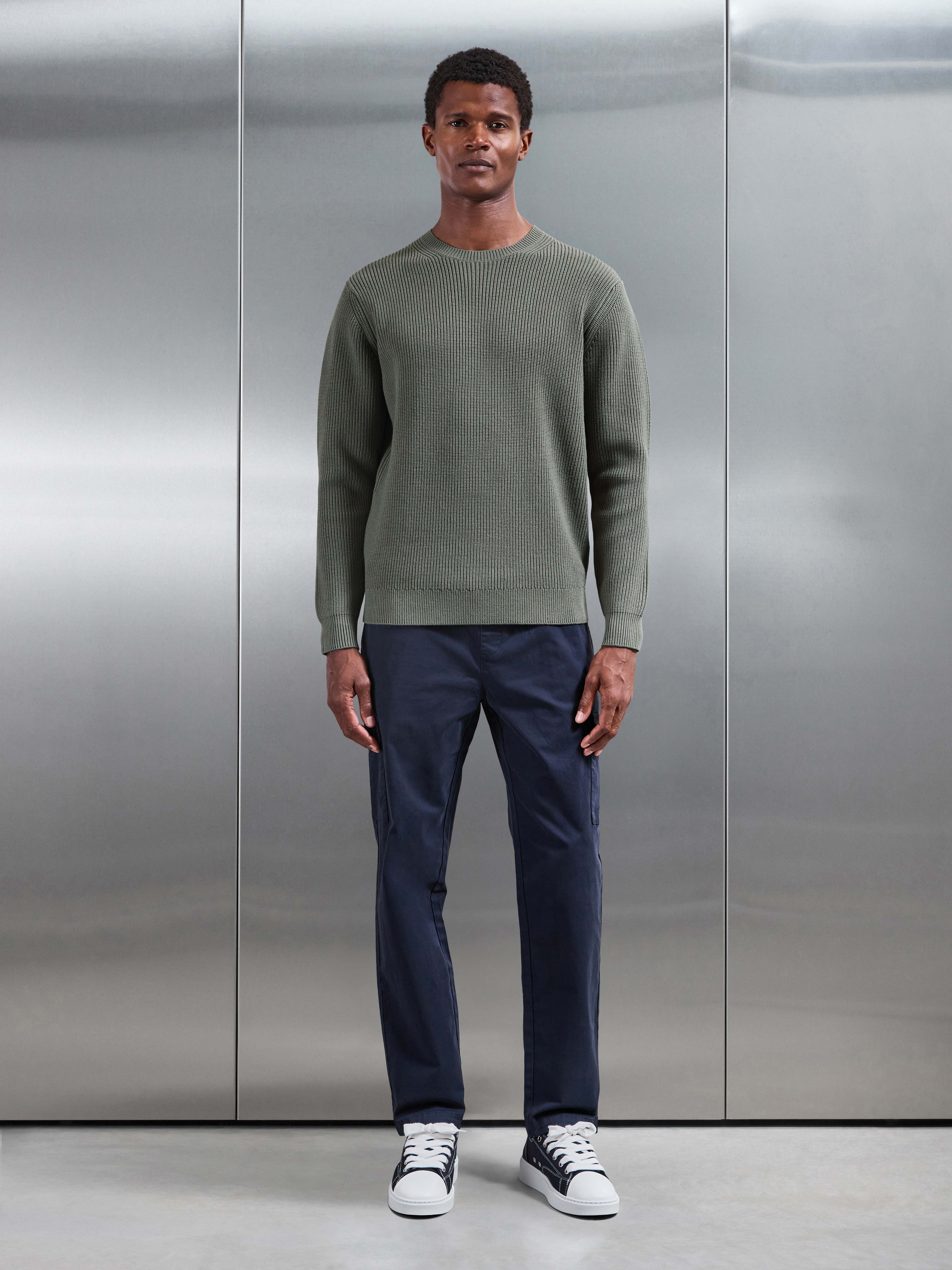 Chunky Ribbed Sweatshirt in Sage