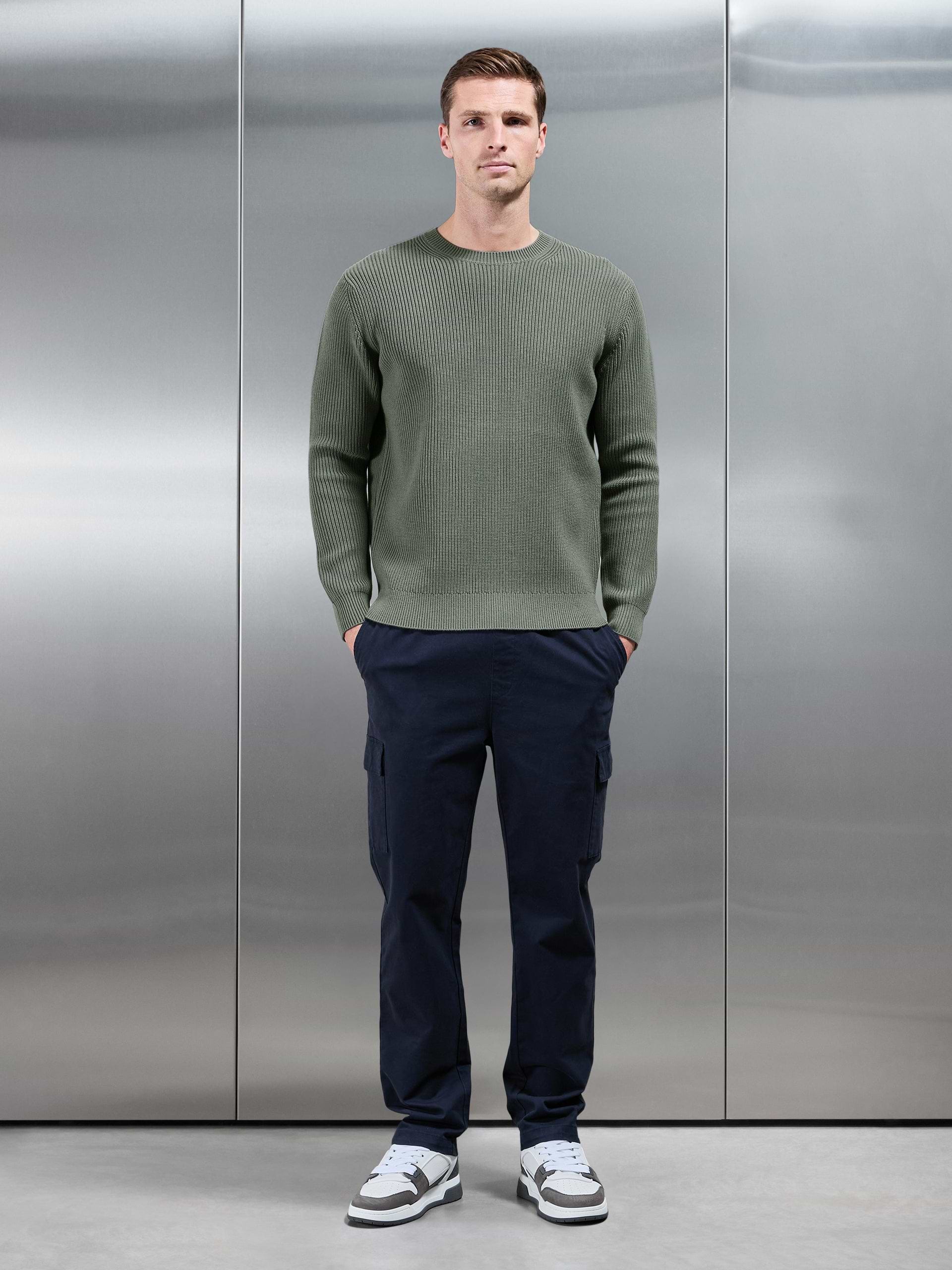 Chunky Ribbed Sweatshirt in Sage