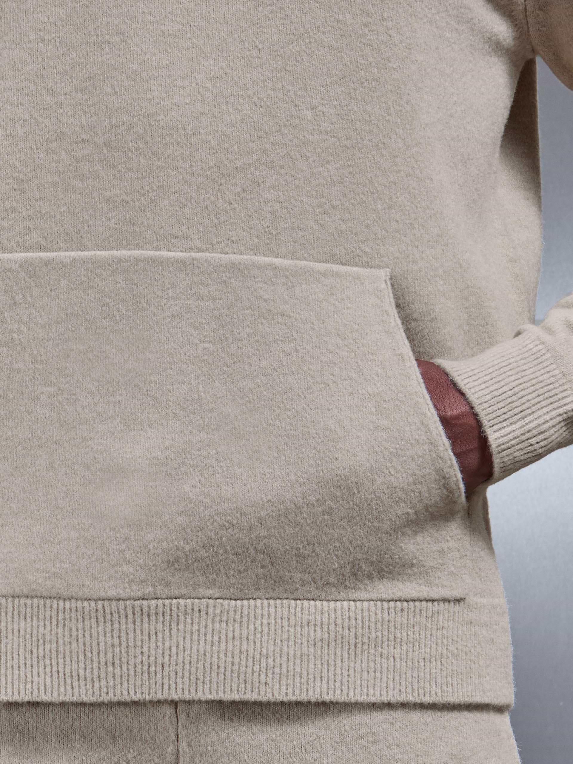 Chunky Wool Hoodie in Stone