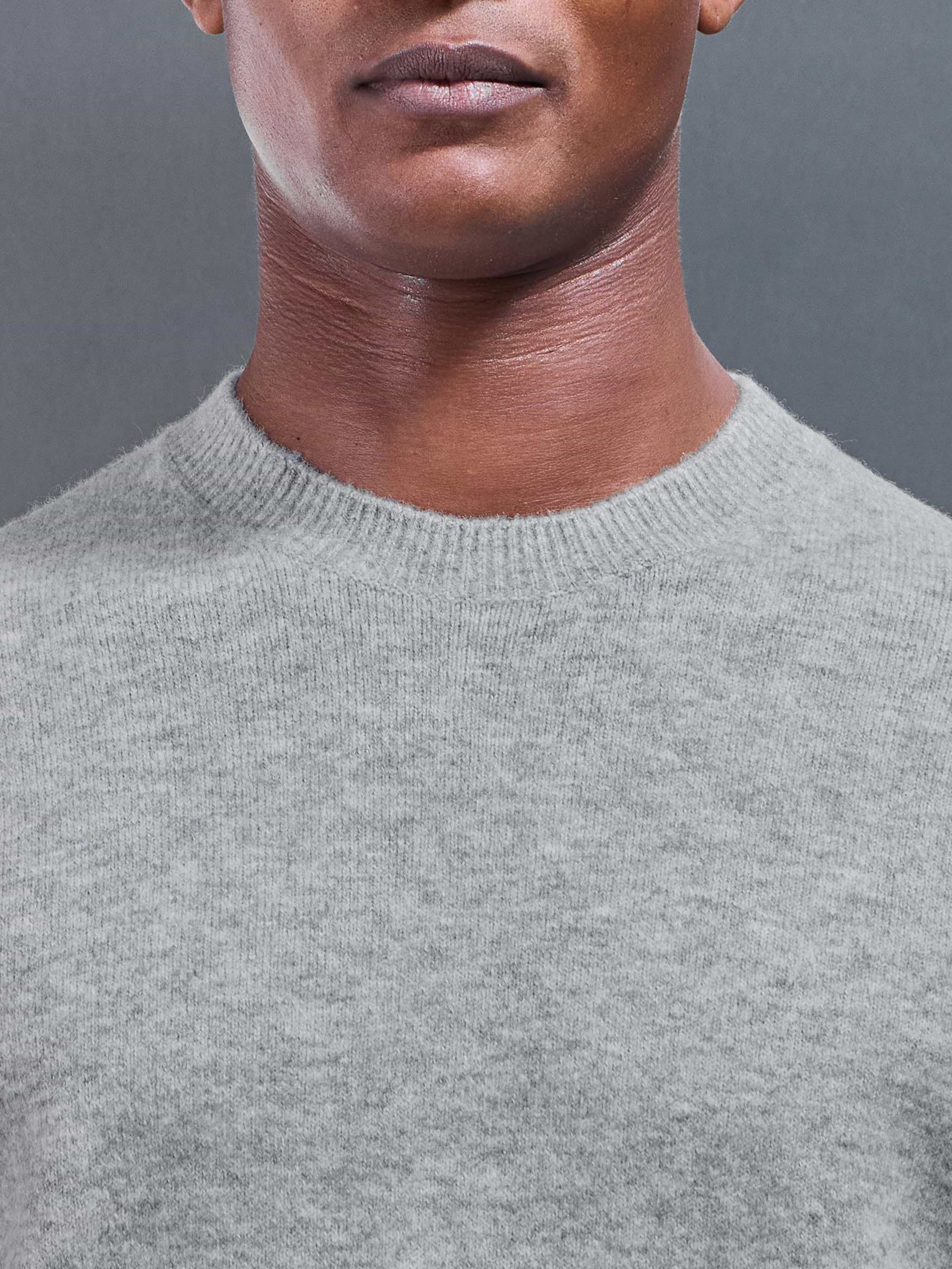 Chunky Wool Sweatshirt in Marl Grey