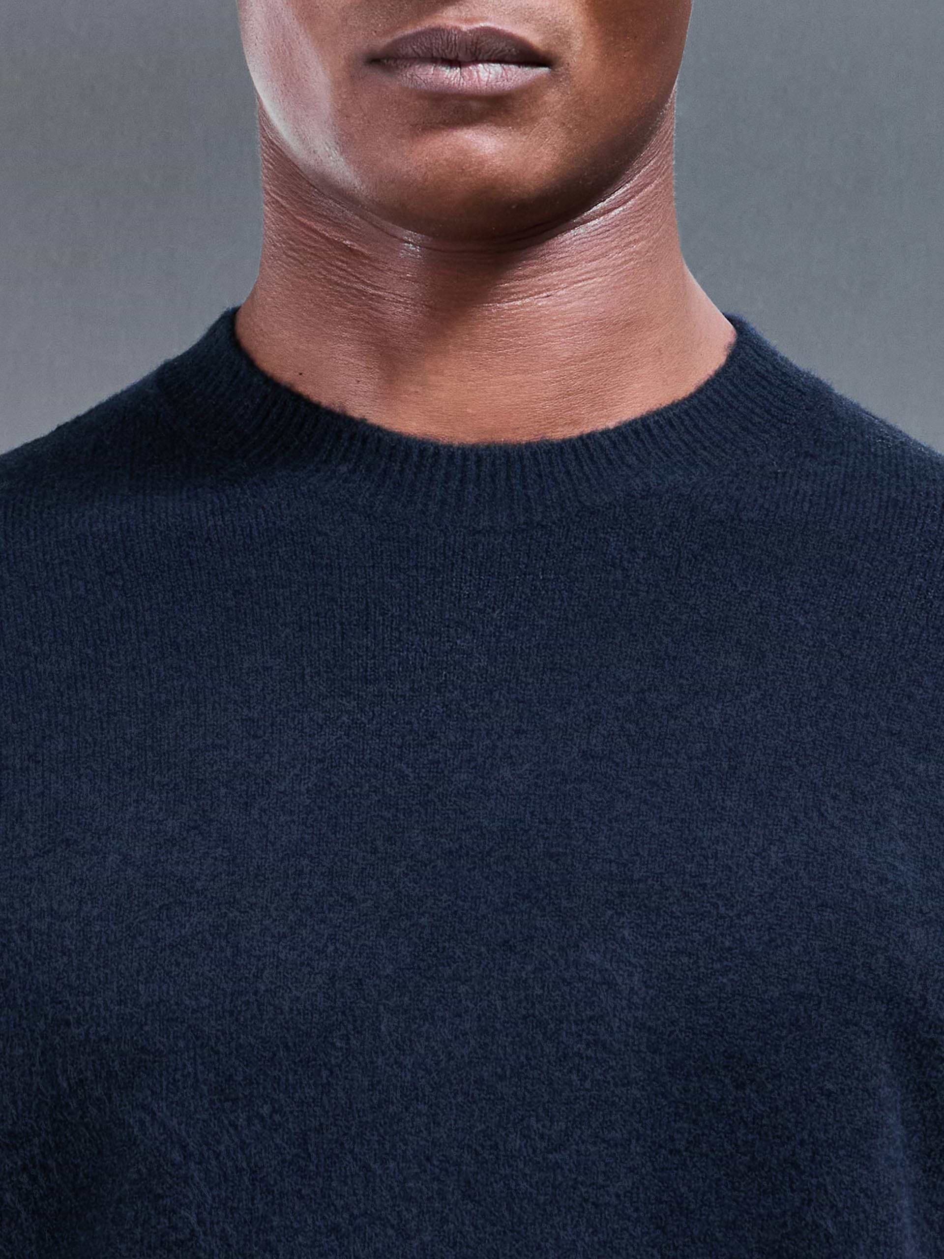 Chunky Wool Sweatshirt in Navy