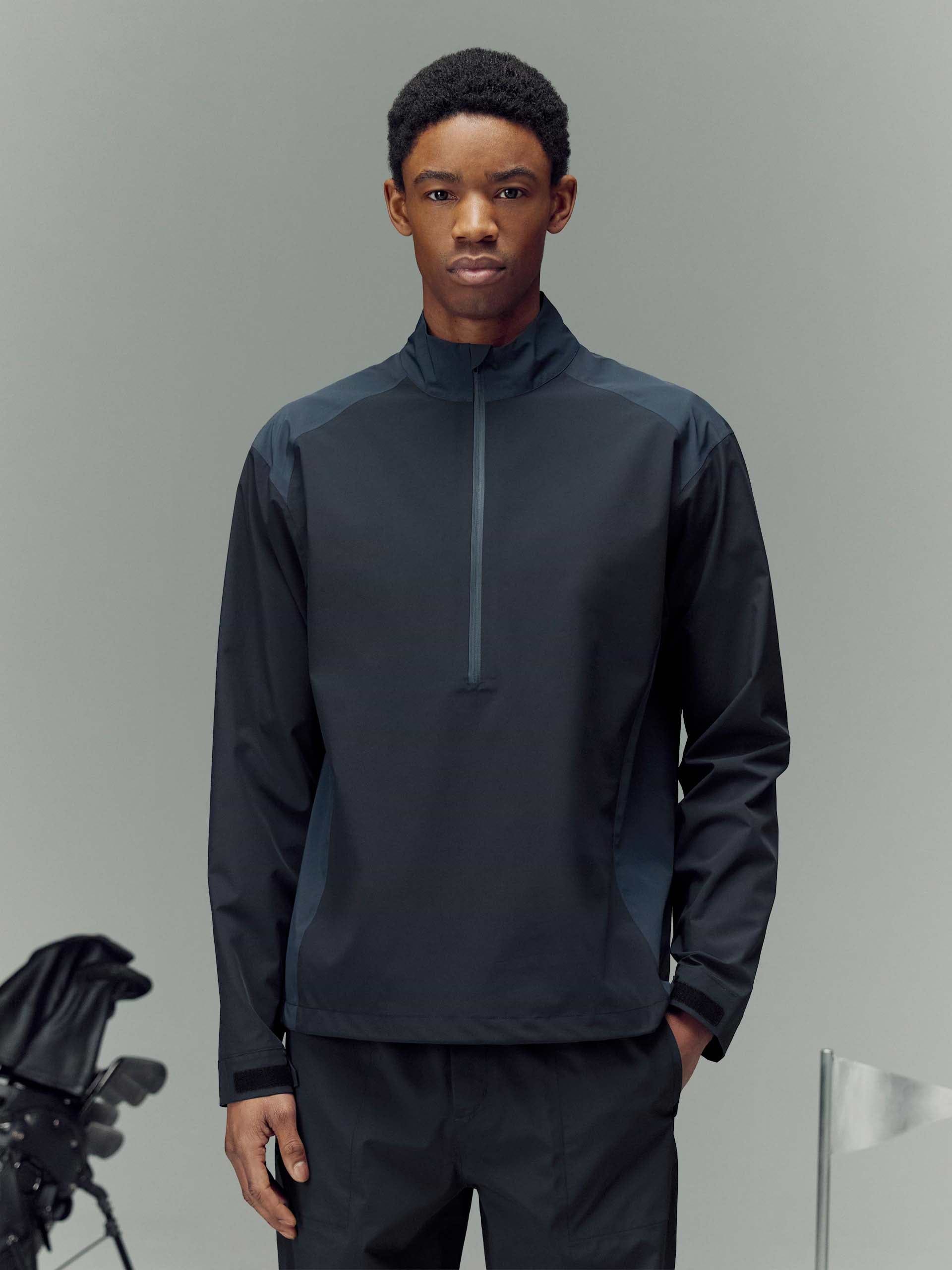 Waterproof Golf Colour Block Half Zip in Navy