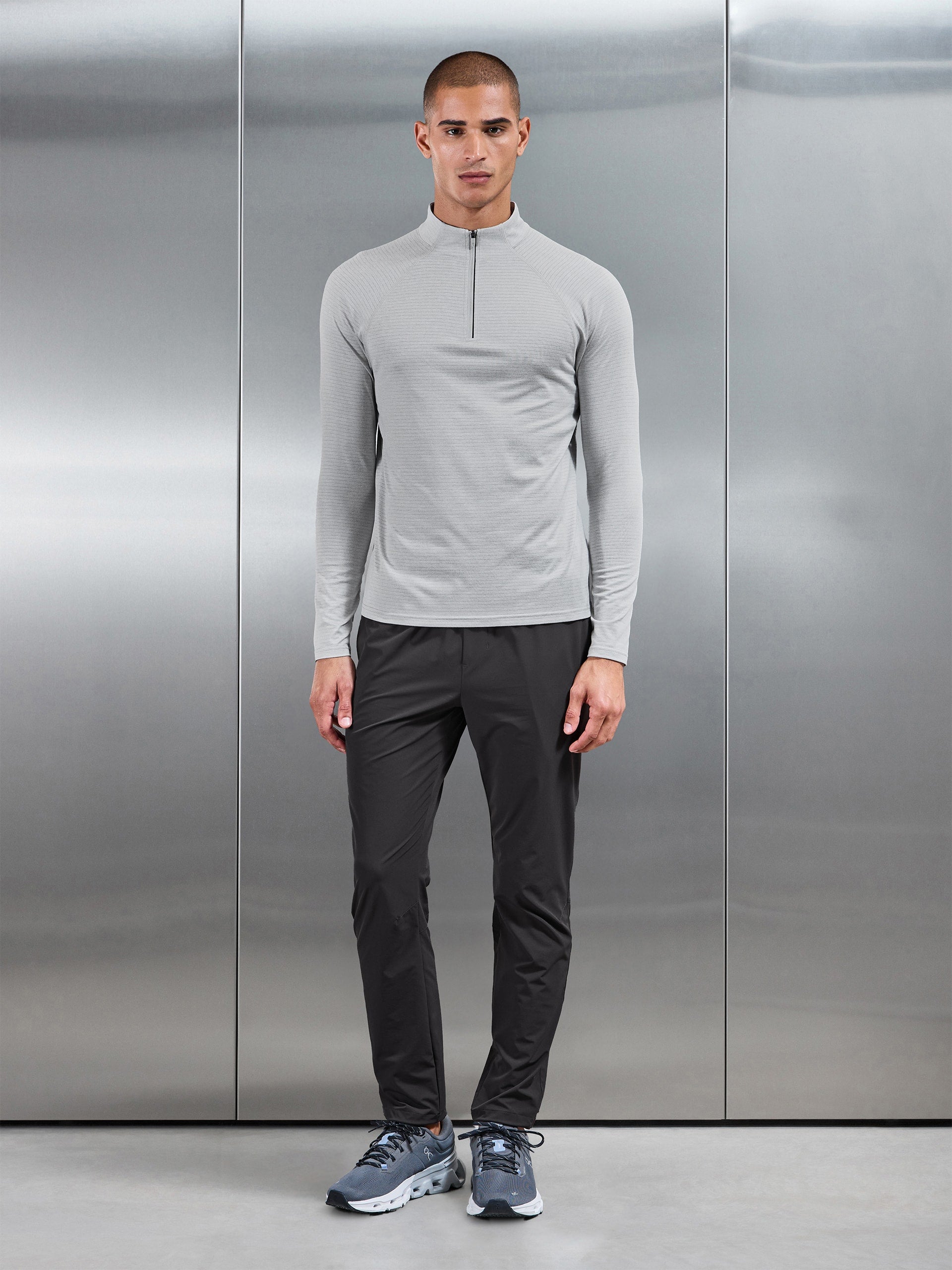 Condition Half Zip in Mid Grey