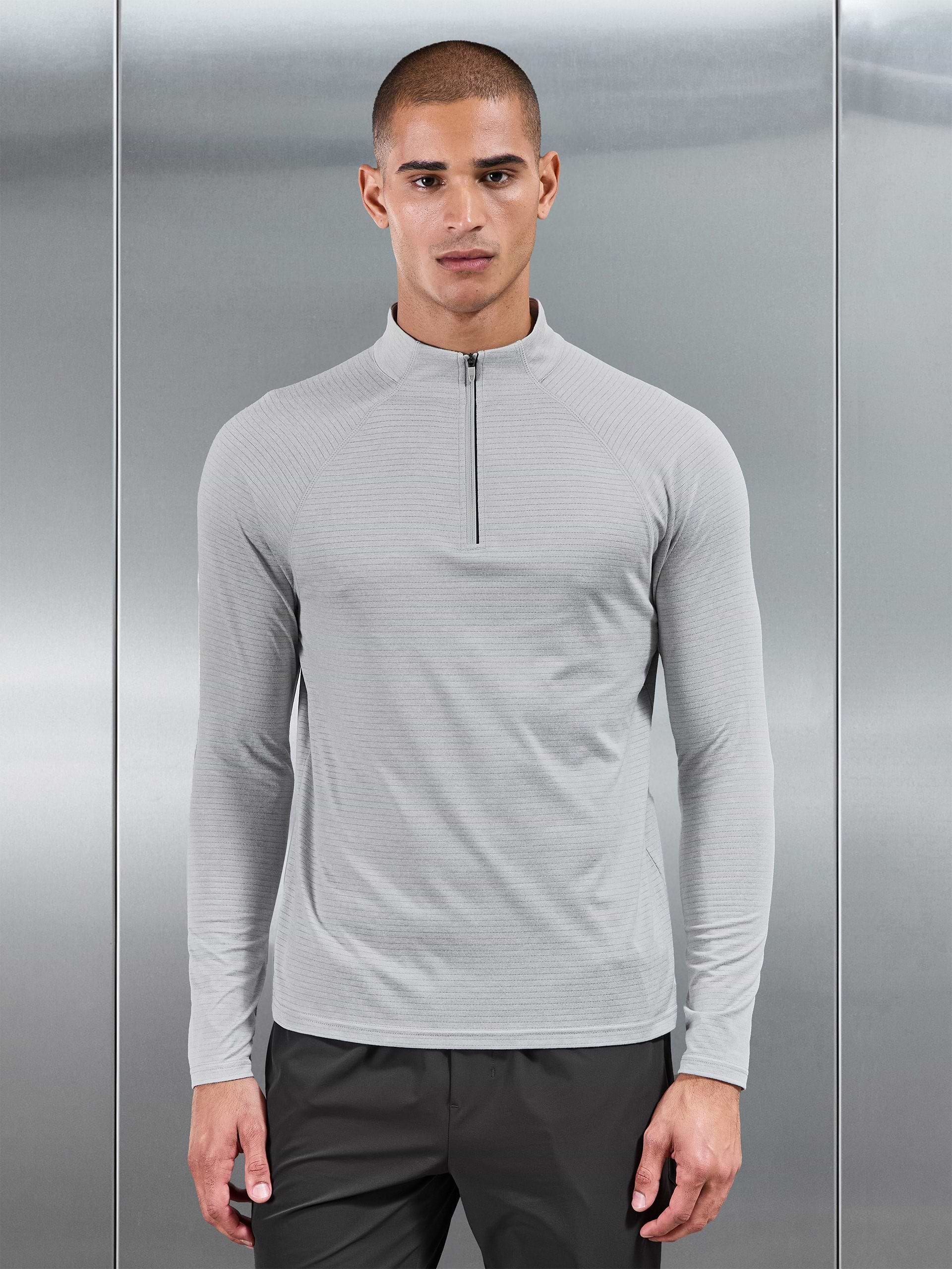 Condition Half Zip in Mid Grey