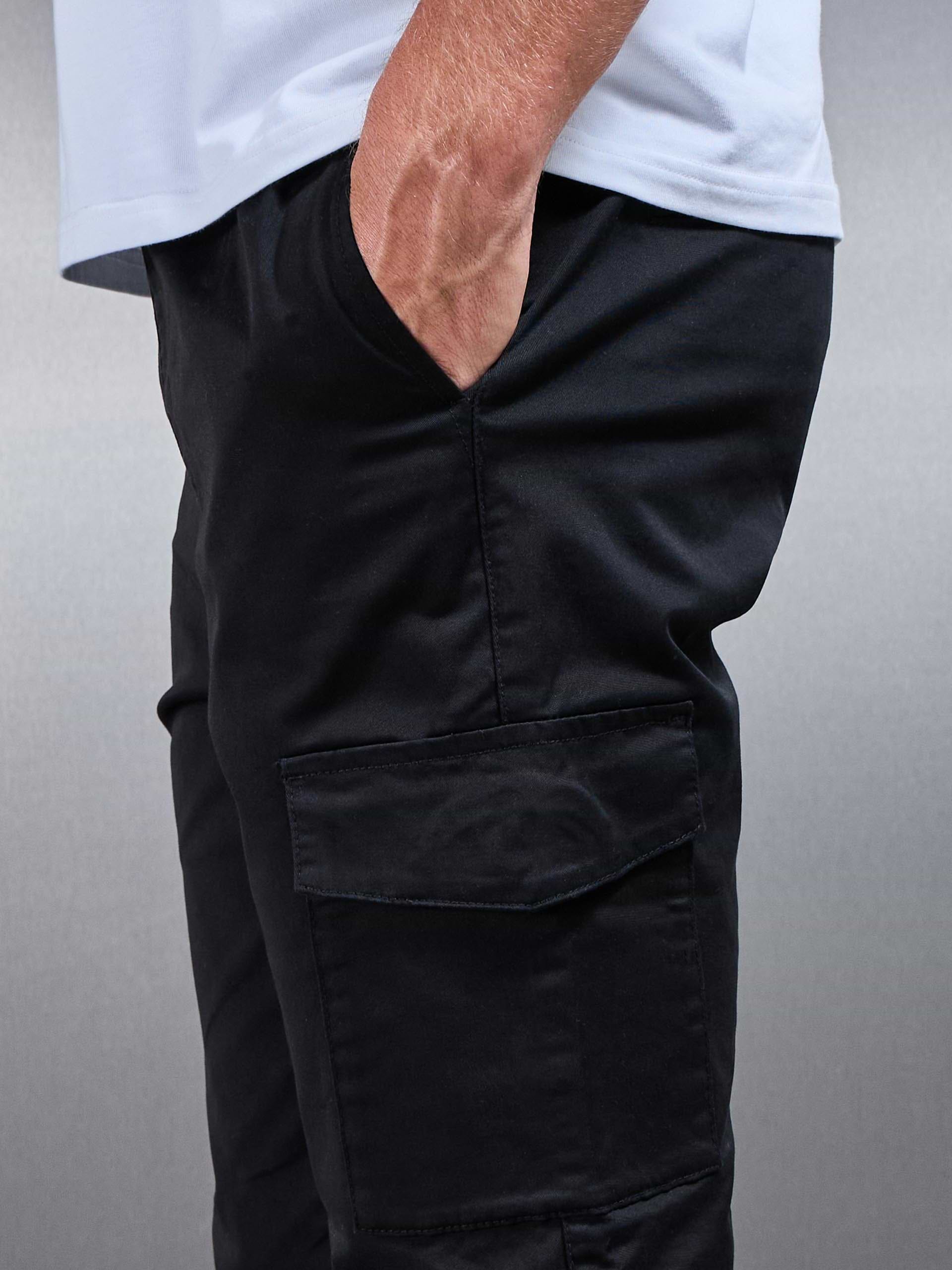 Cotton Cargo Pant in Black