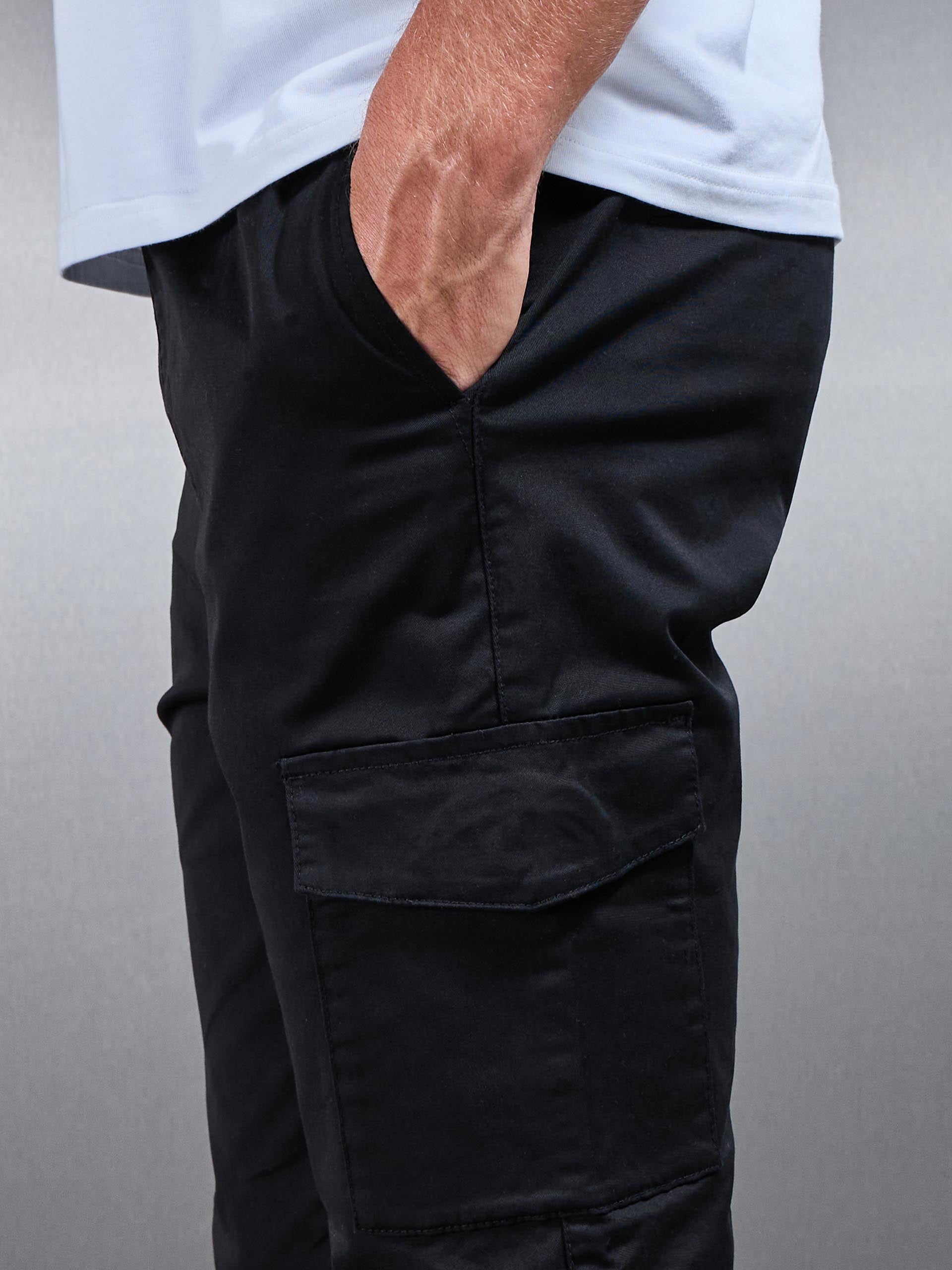 Cotton Cargo Pant in Black