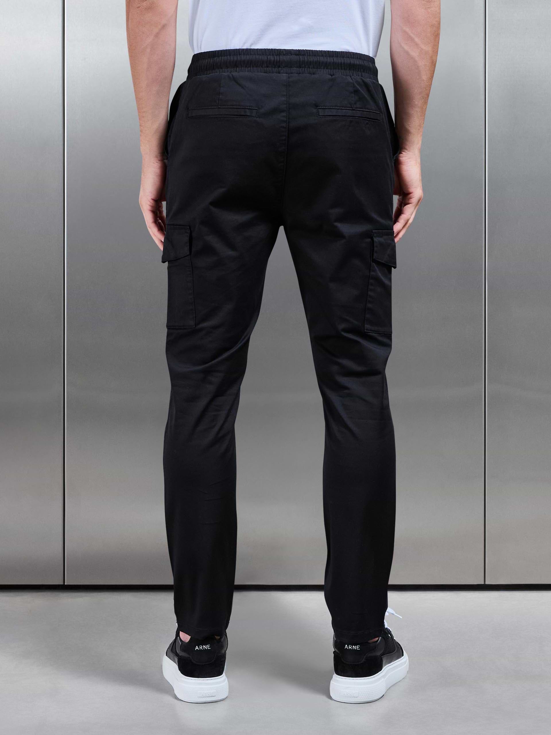 Cotton Cargo Pant in Black