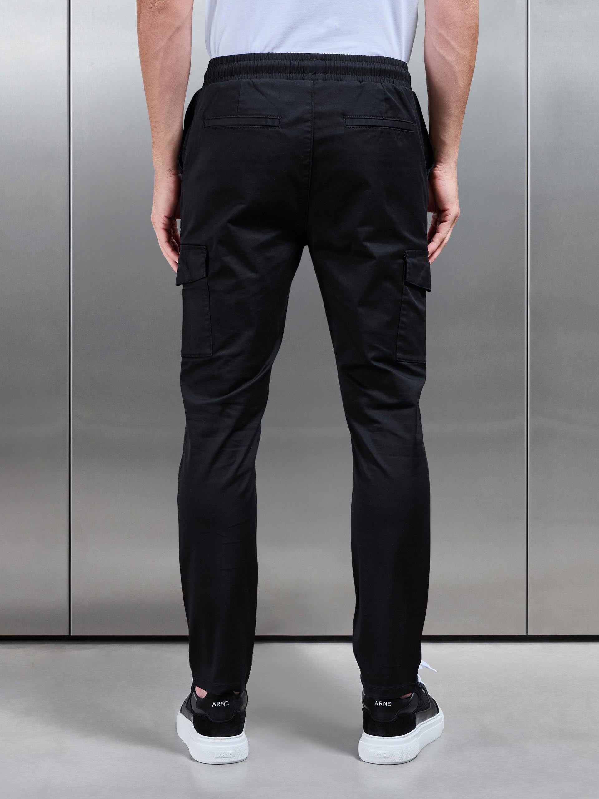 Cotton Cargo Pant in Black