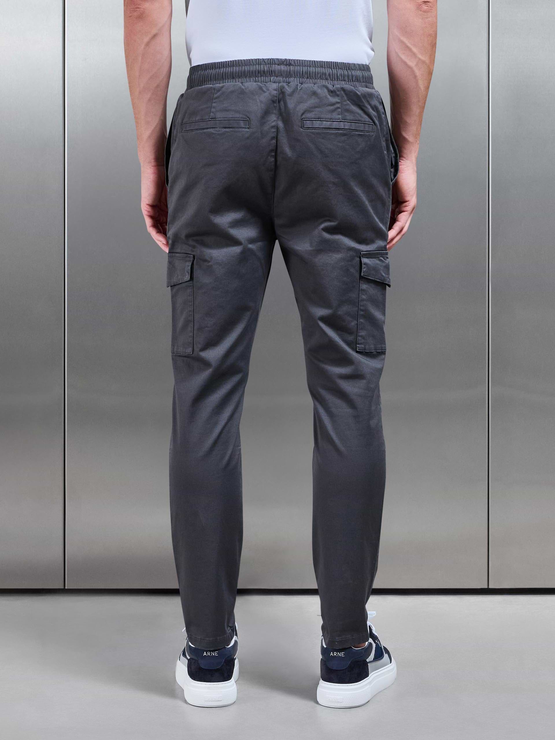 Cotton Cargo Pant in Grey