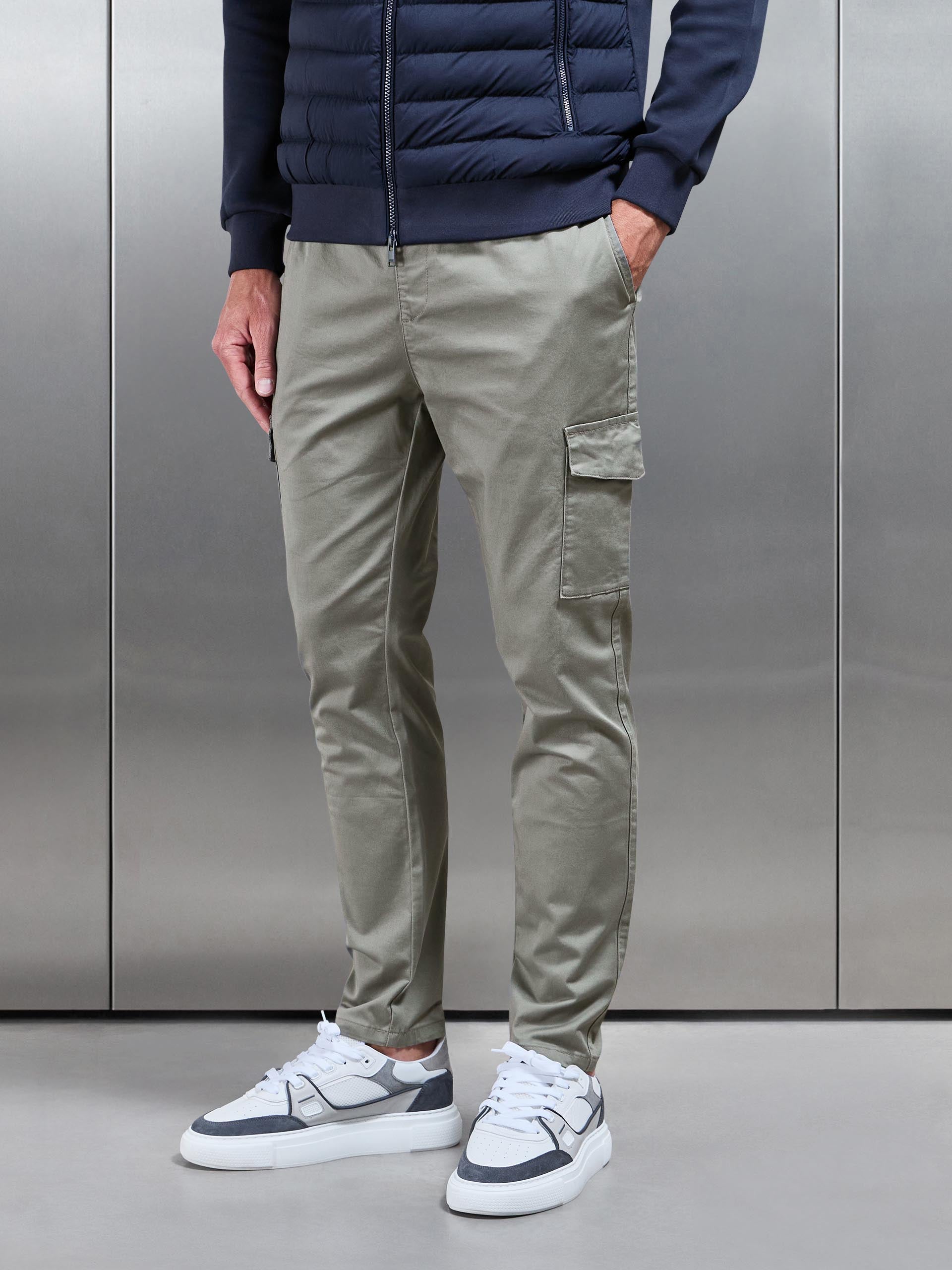 Cotton Cargo Pant in Olive