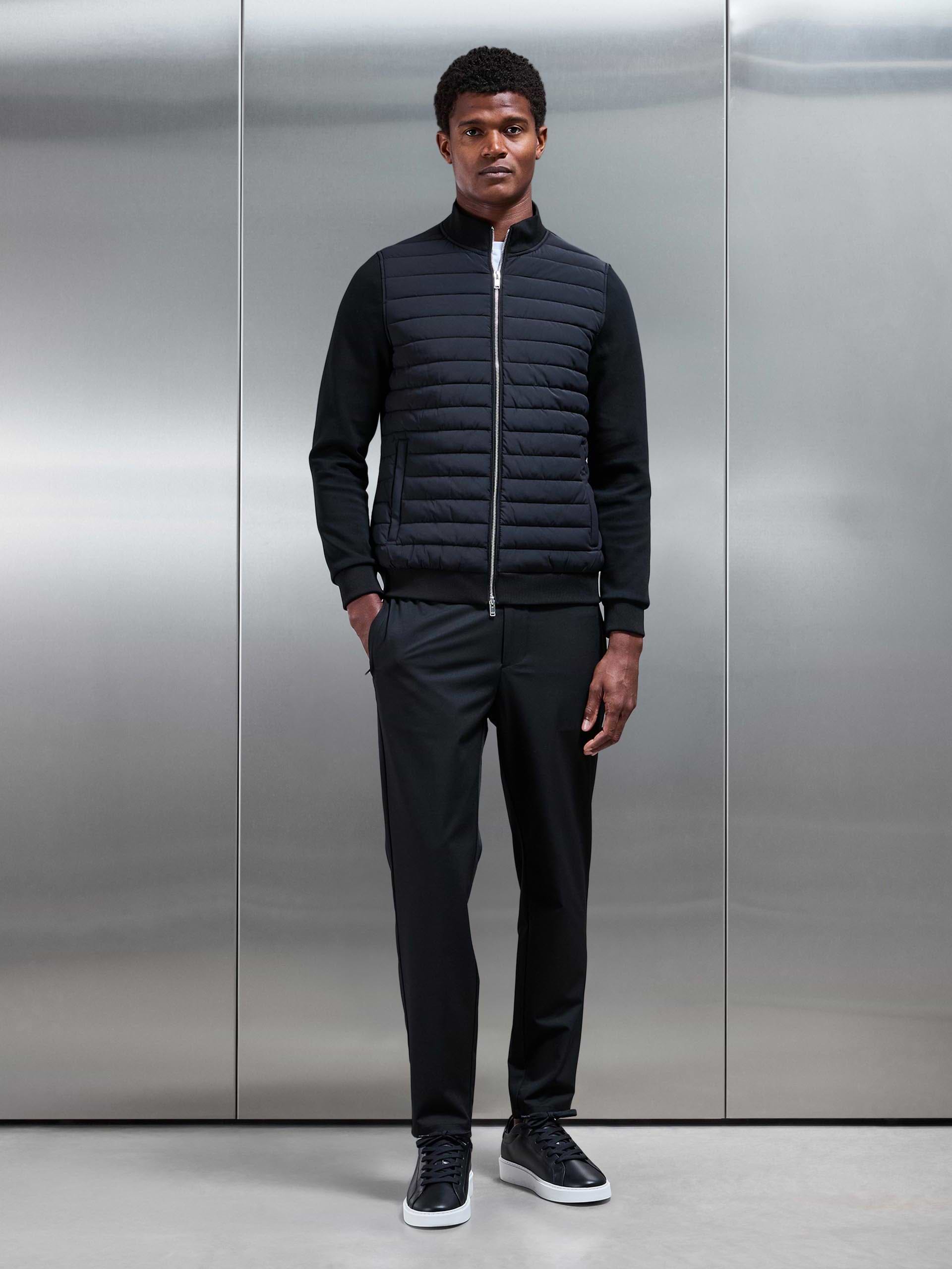 Crease Resistant Stretch Chino Trouser in Black