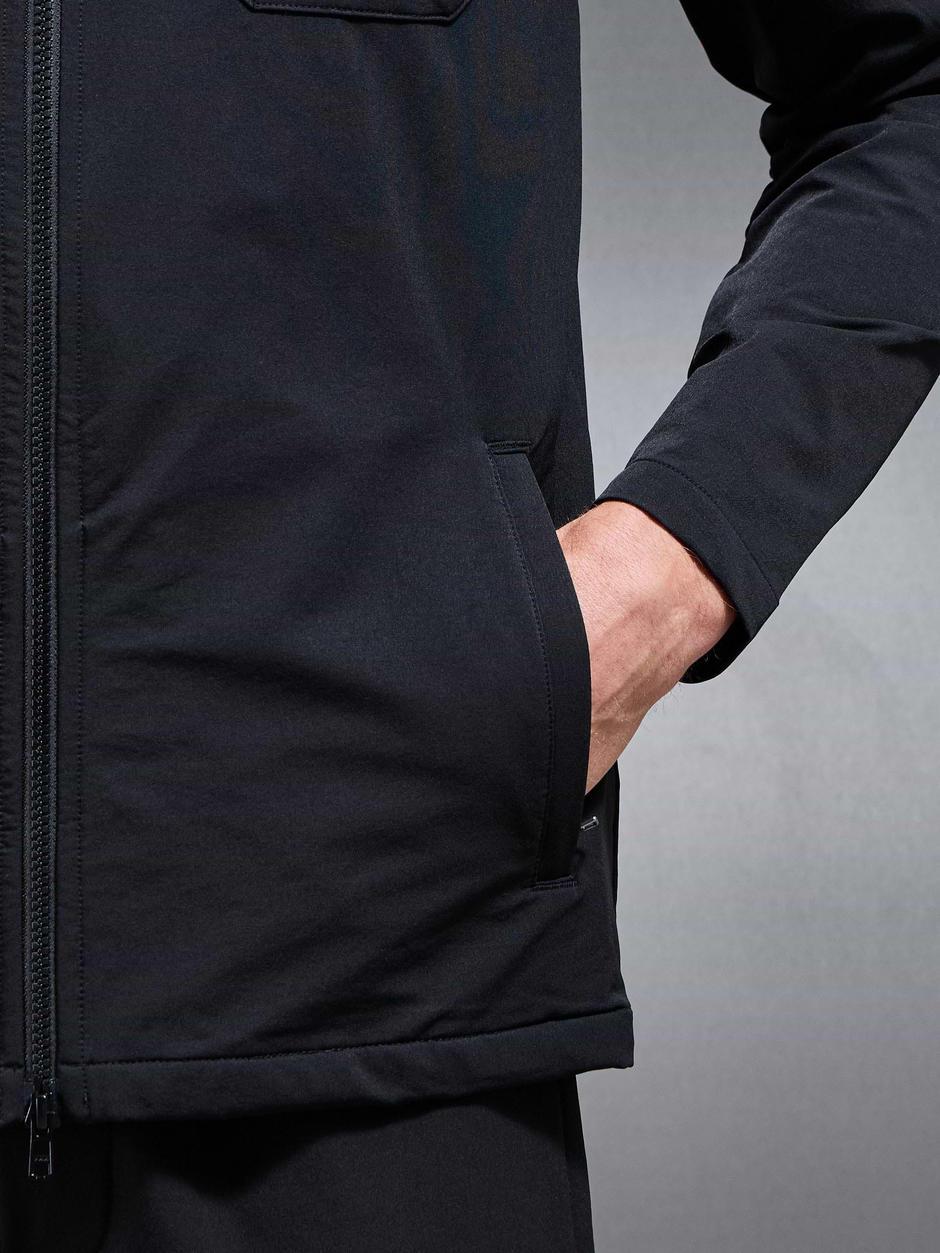 Cargo Zip Through Jacket in Black