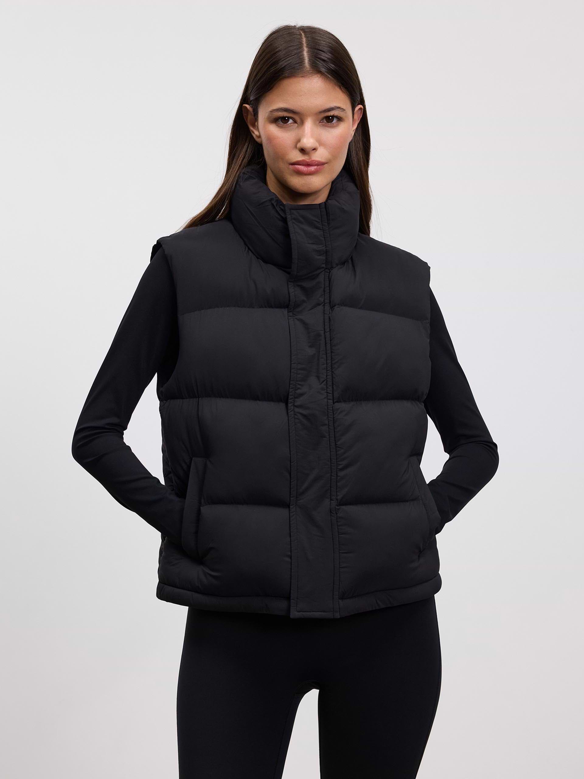 Womens Puffer Gilet in Black