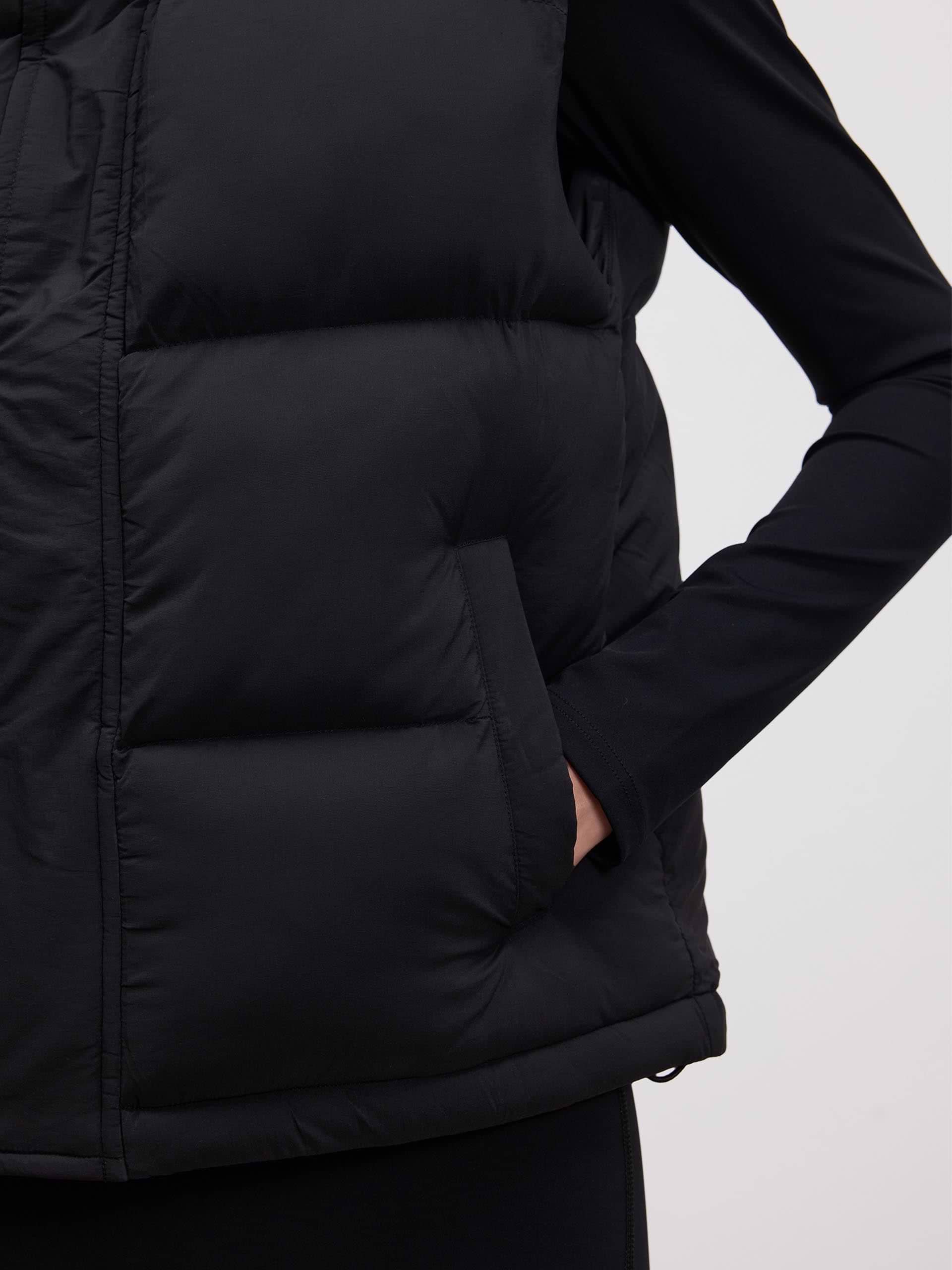Womens Puffer Gilet in Black