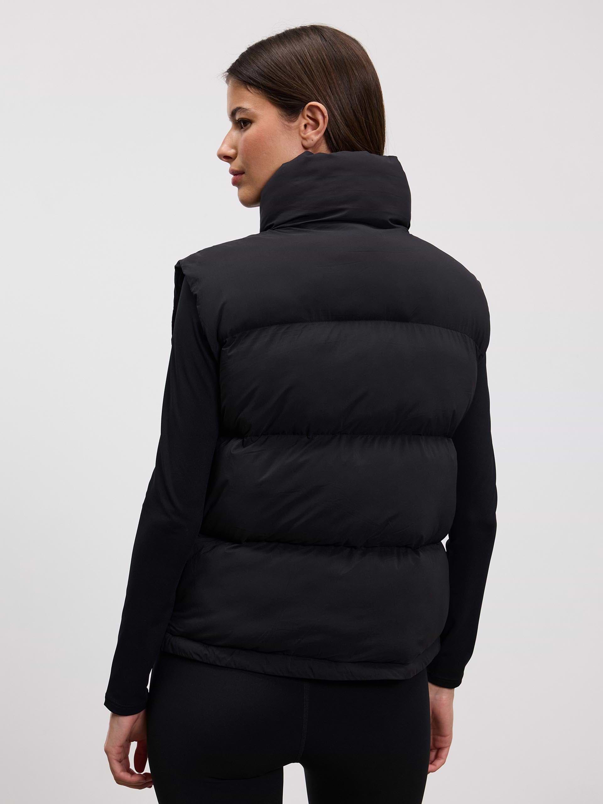 Womens Puffer Gilet in Black