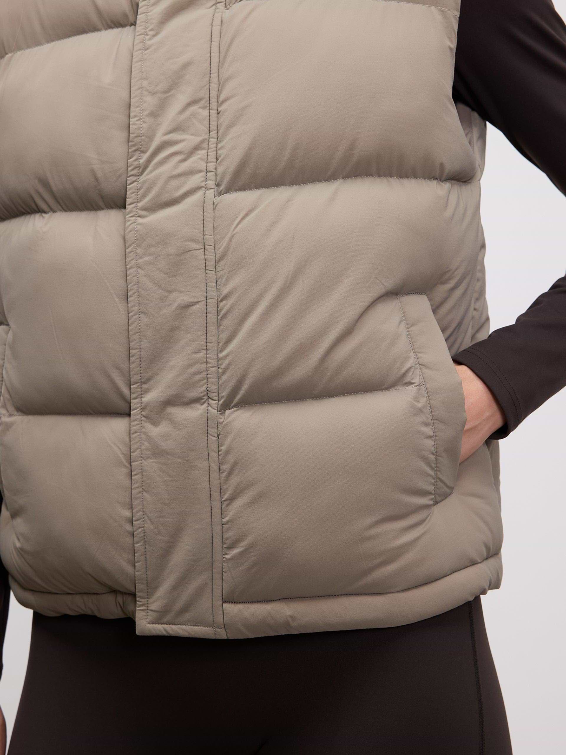 Womens Puffer Gilet in Stone