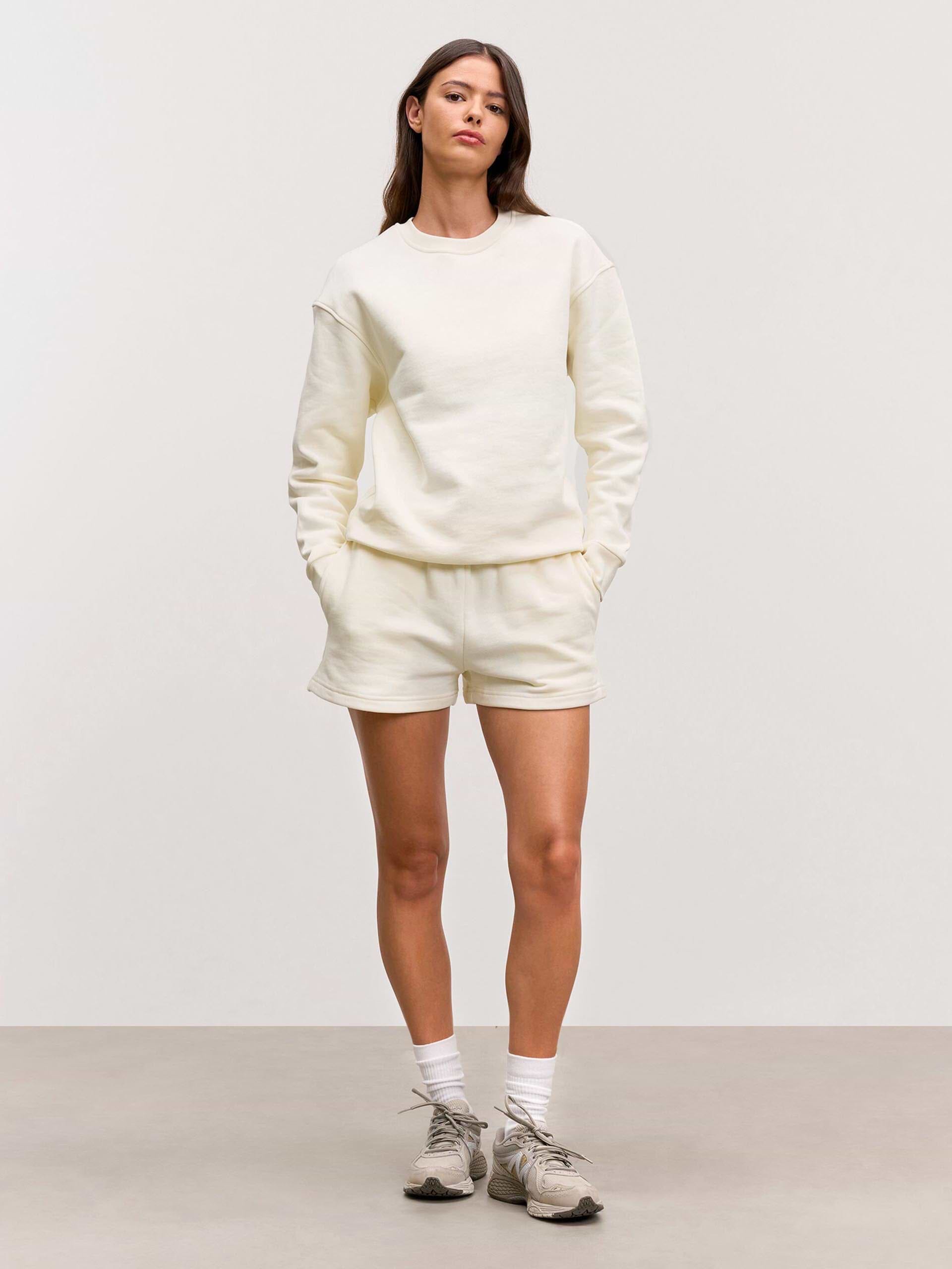Womens Relaxed Jersey Short in Ecru