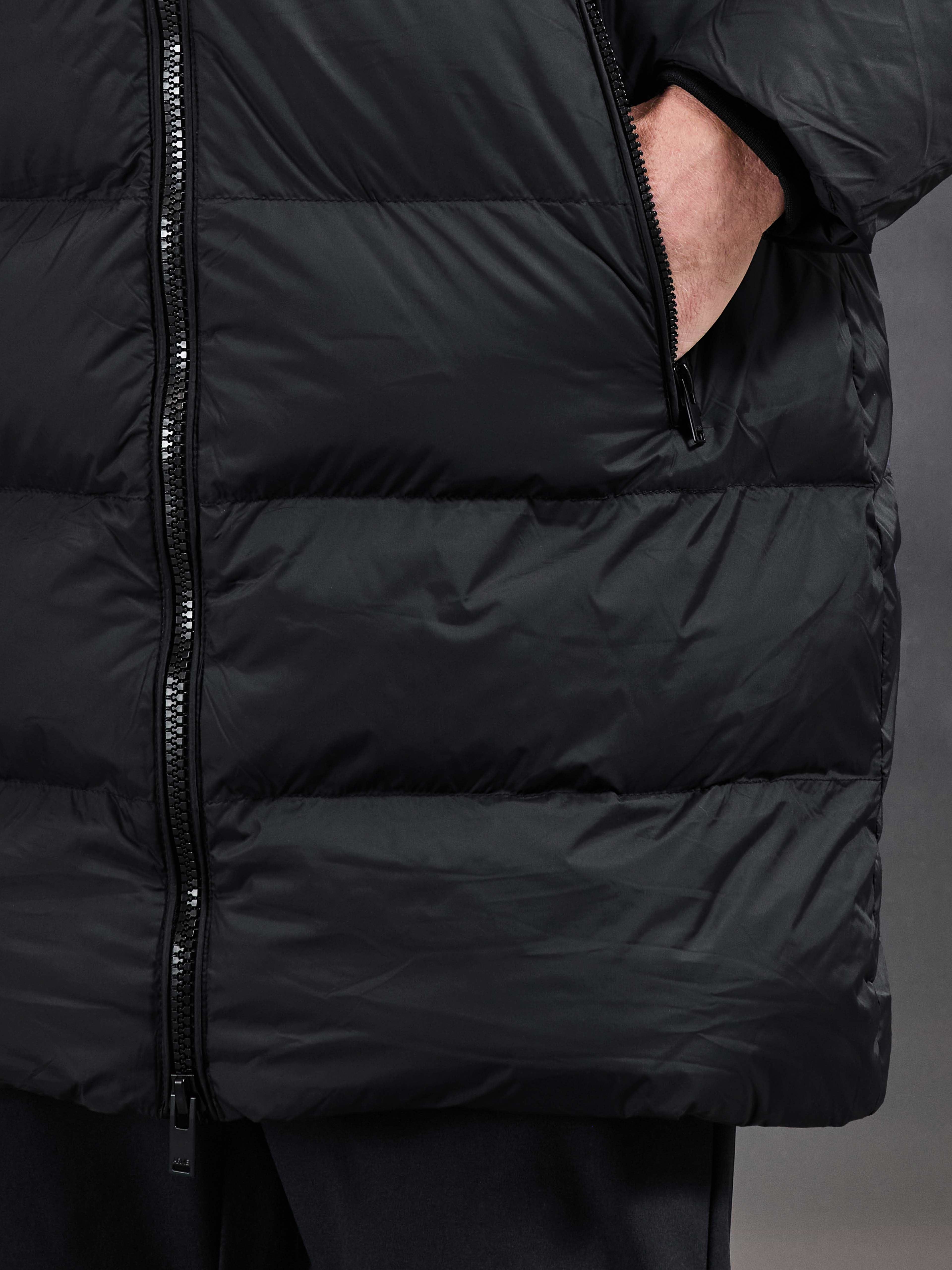 Essential Mid Length Puffer Jacket in Black