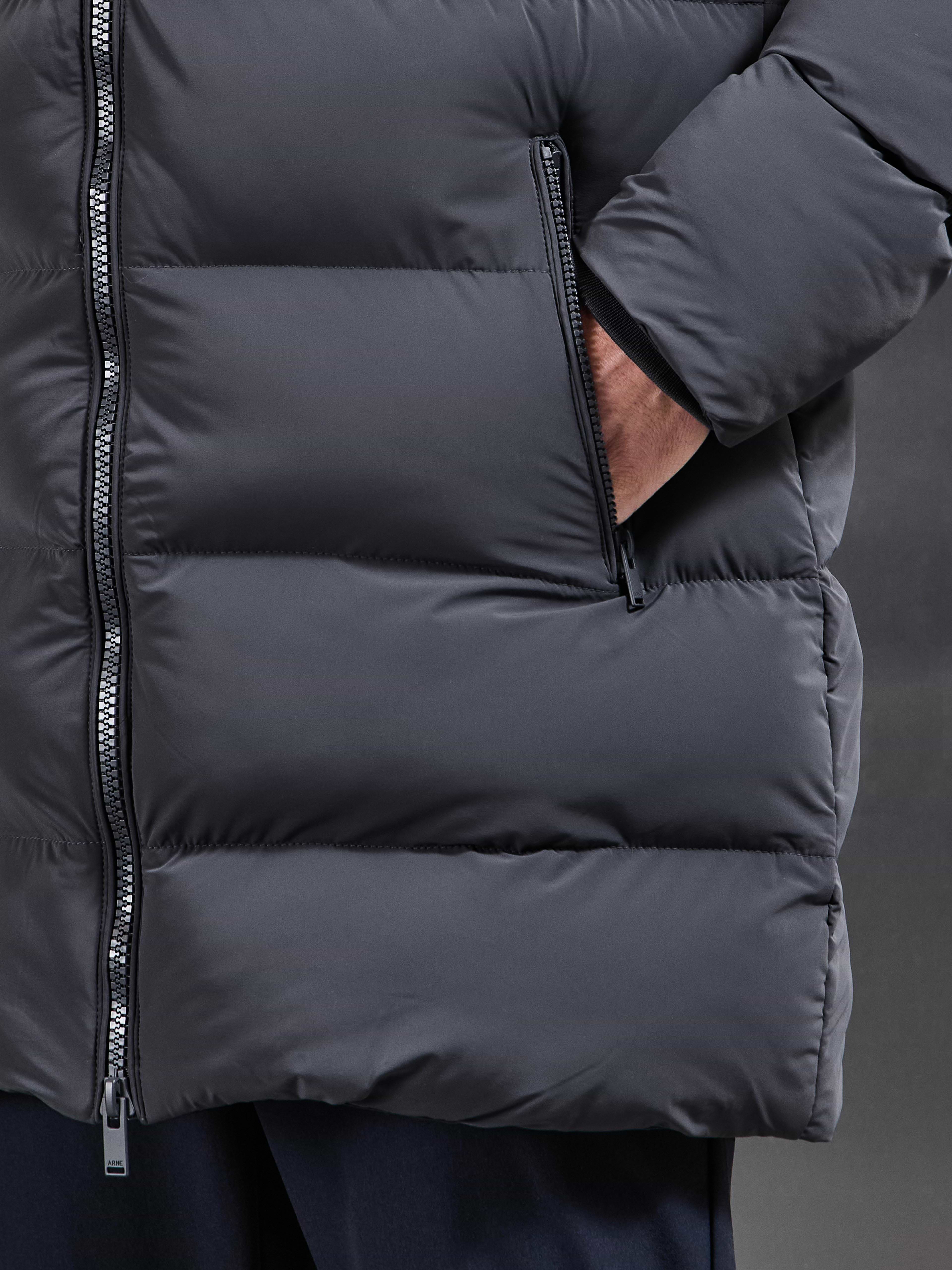 Essential Mid Length Puffer Jacket in Grey