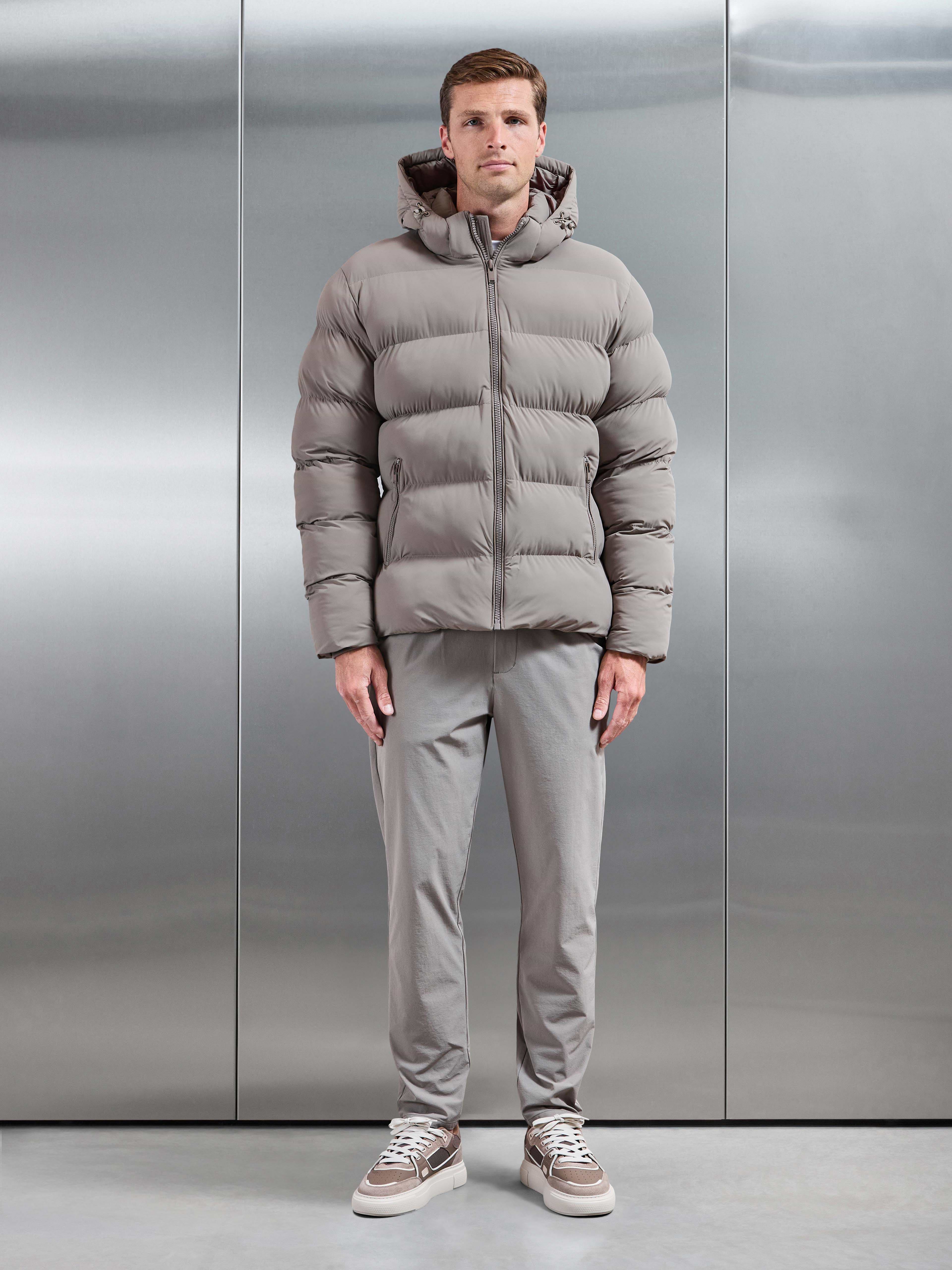 Essential Puffer Jacket in Taupe