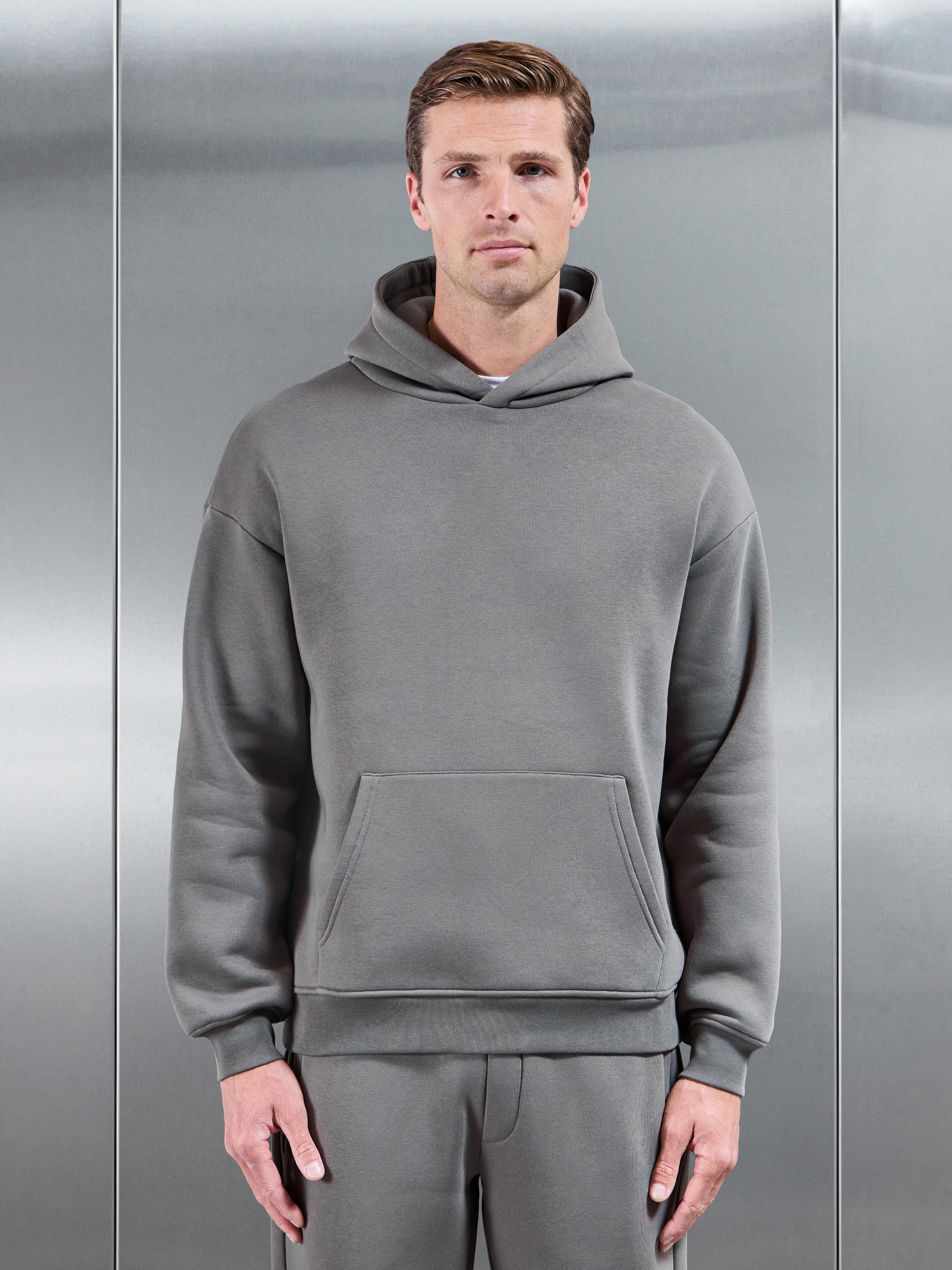 Essential Relaxed Hoodie in Grey