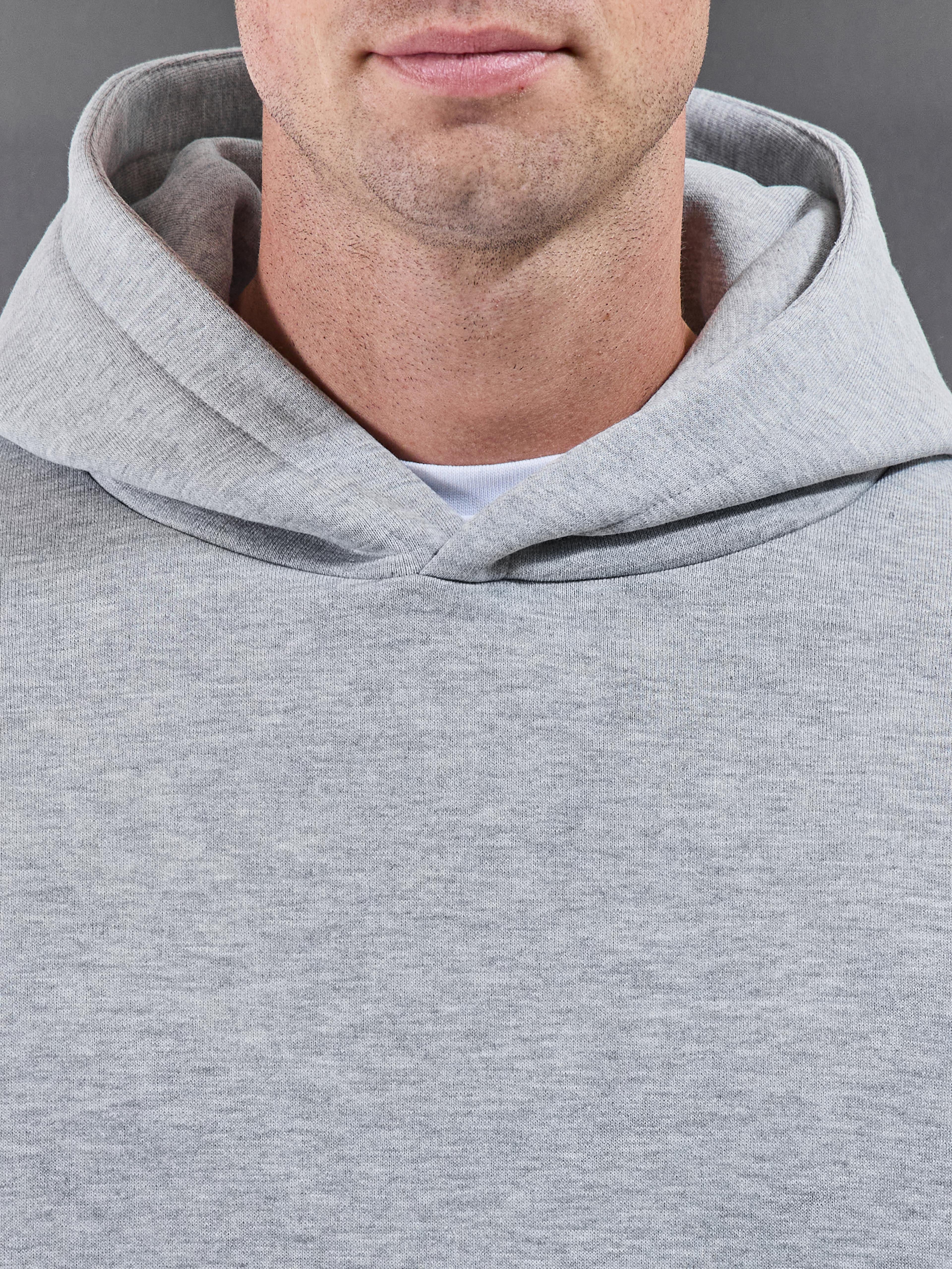 Essential Relaxed Hoodie in Marl Grey