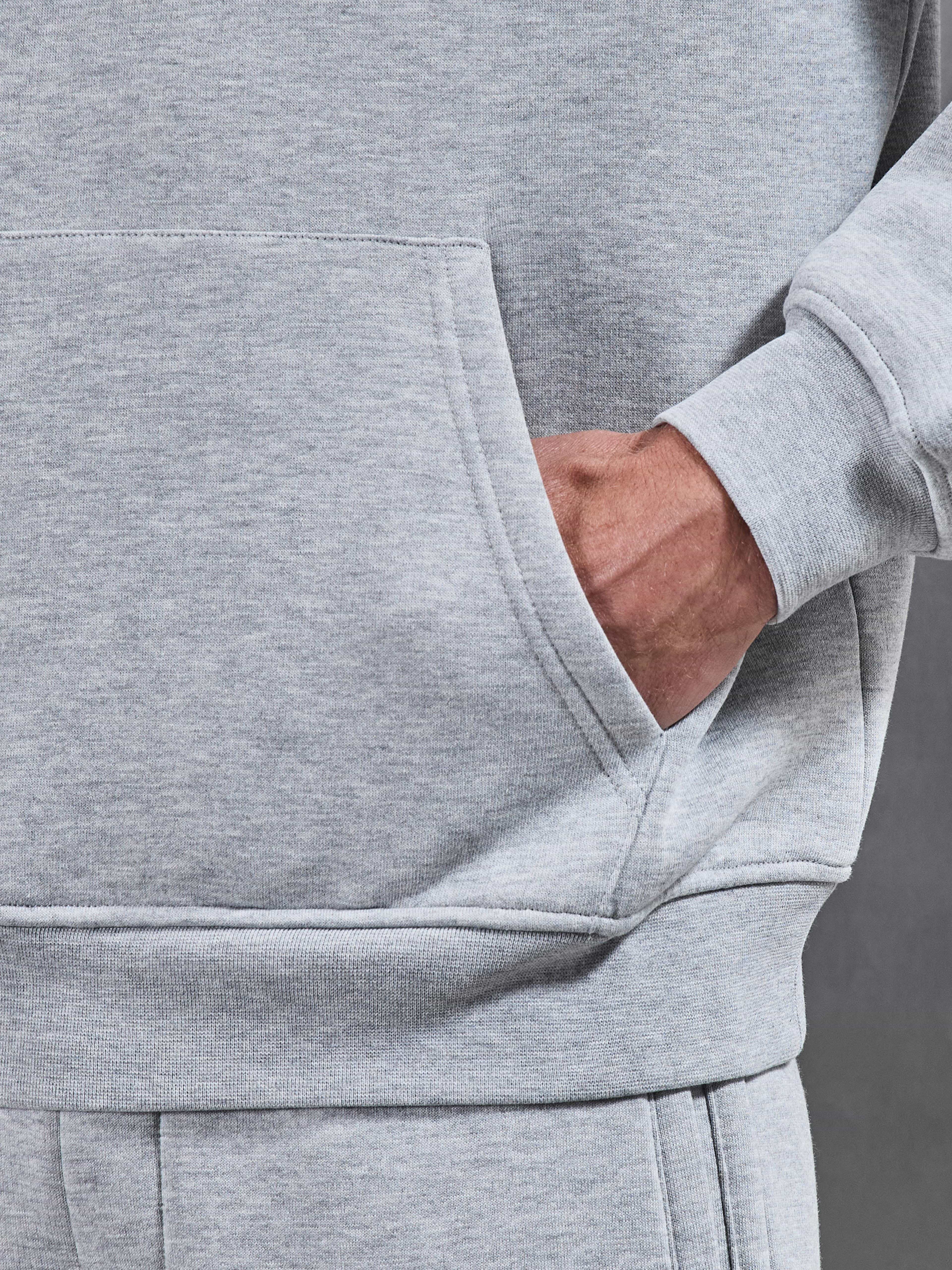 Essential Relaxed Hoodie in Marl Grey