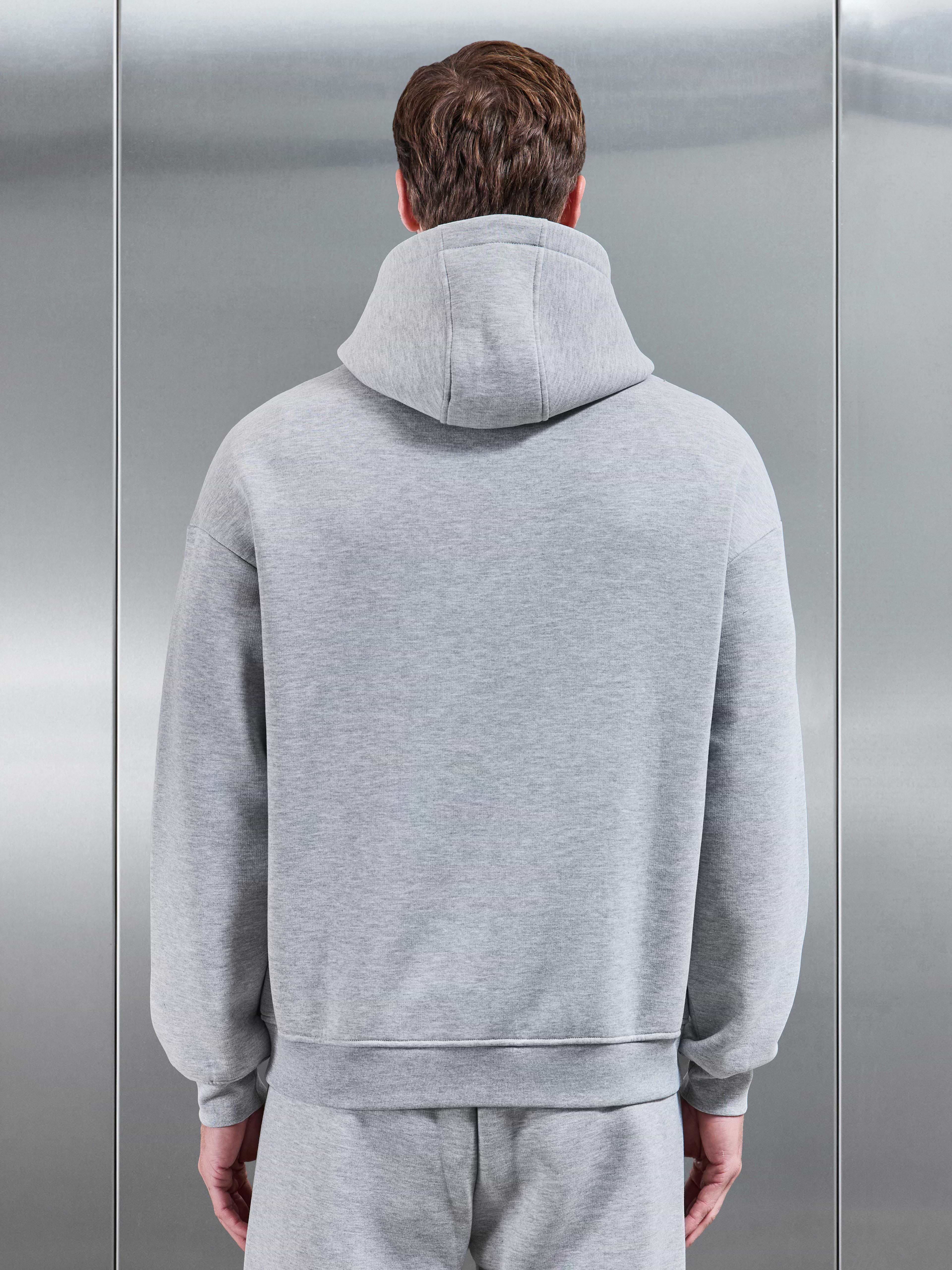 Essential Relaxed Hoodie in Marl Grey