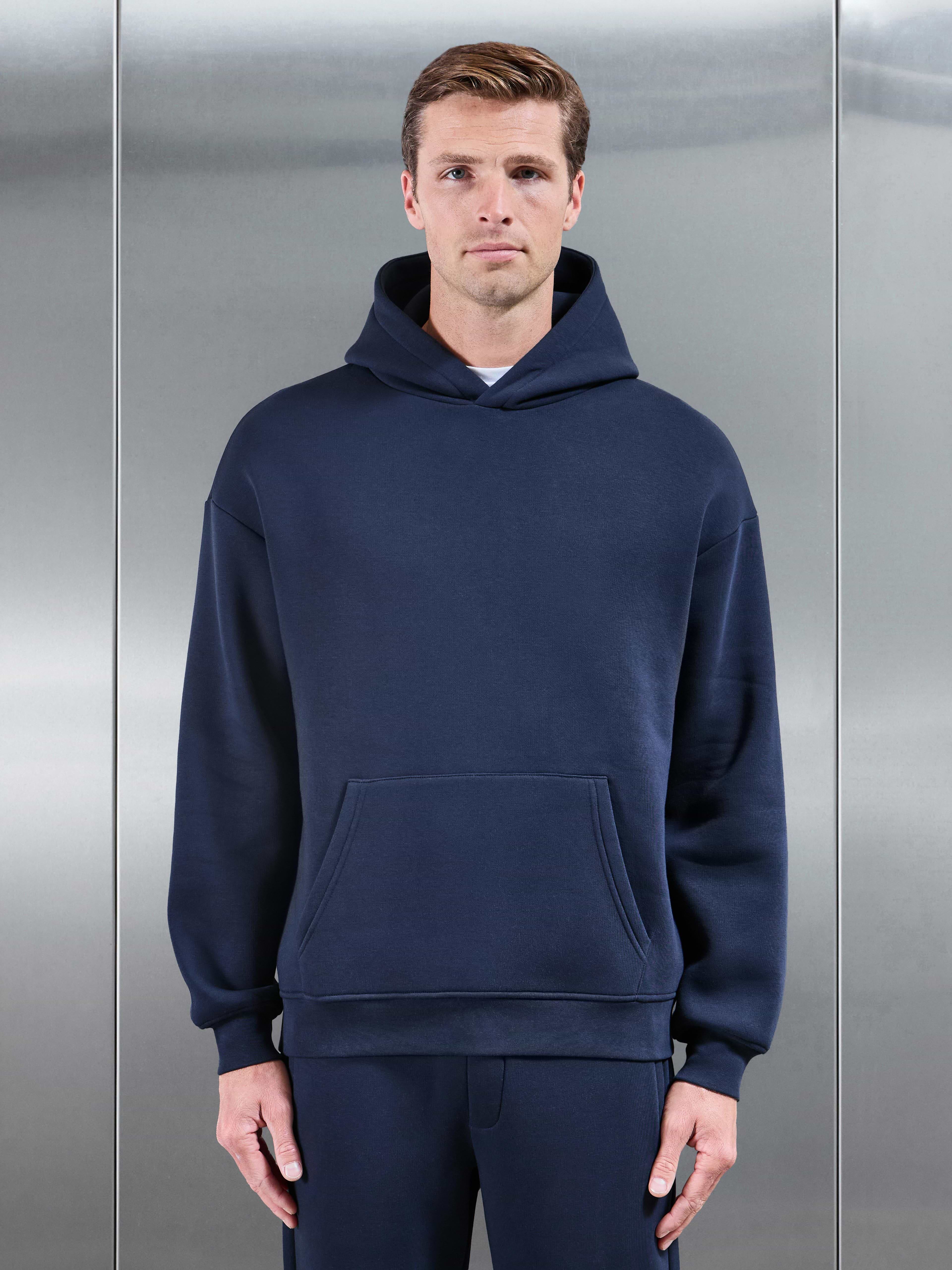 Essential Relaxed Hoodie in Navy