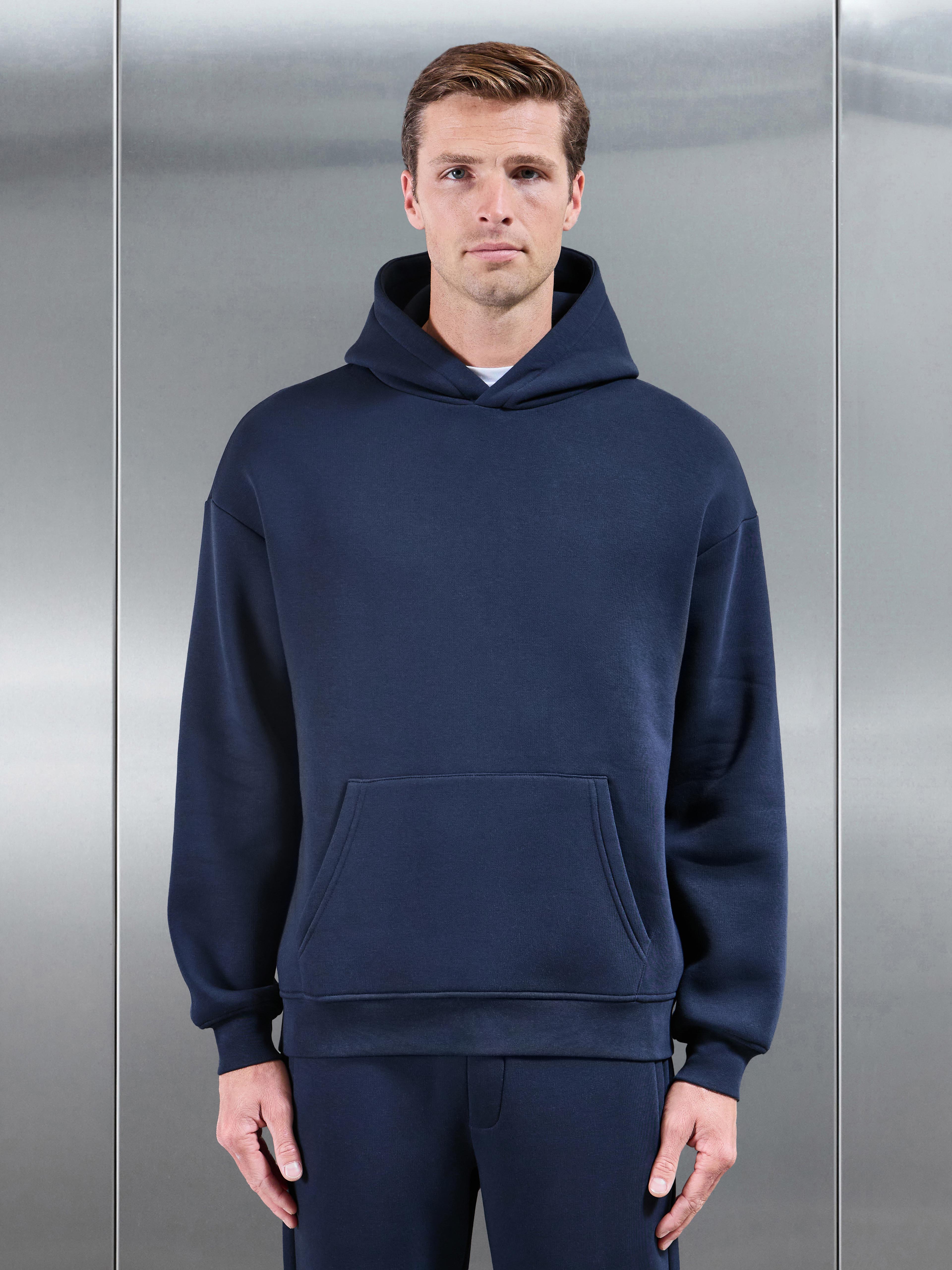 Essential Relaxed Hoodie in Navy