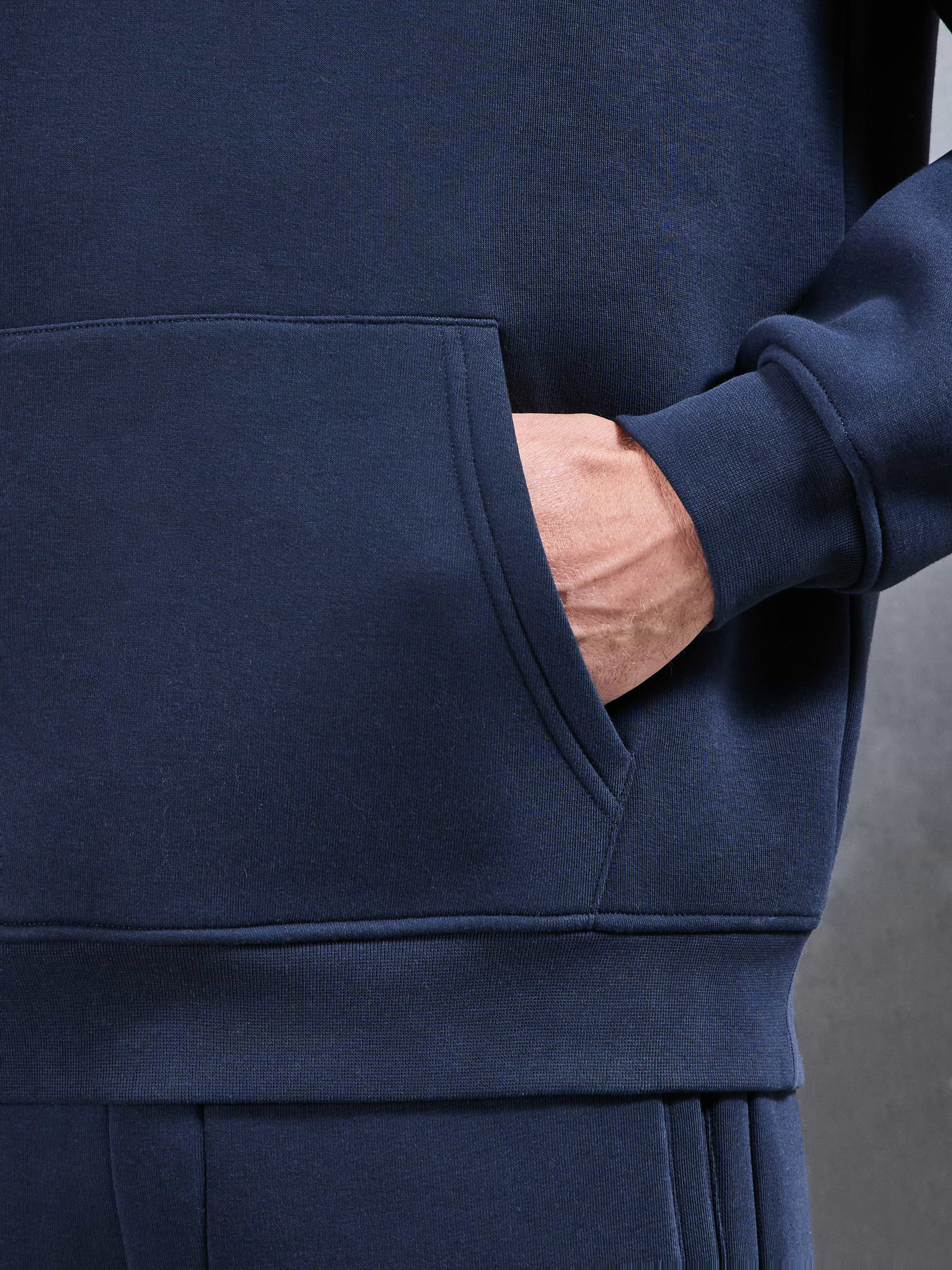 Essential Relaxed Hoodie in Navy