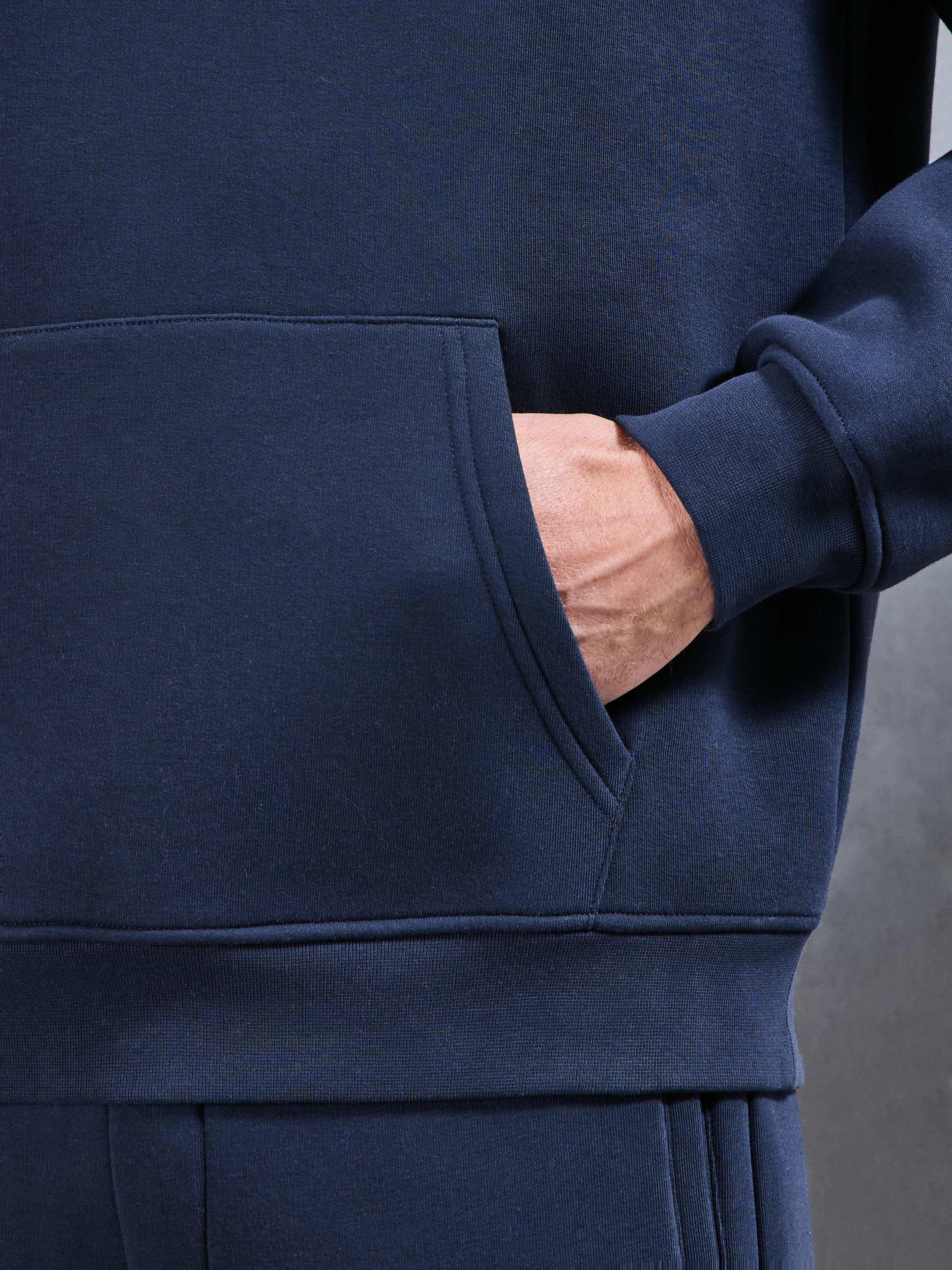 Essential Relaxed Hoodie in Navy
