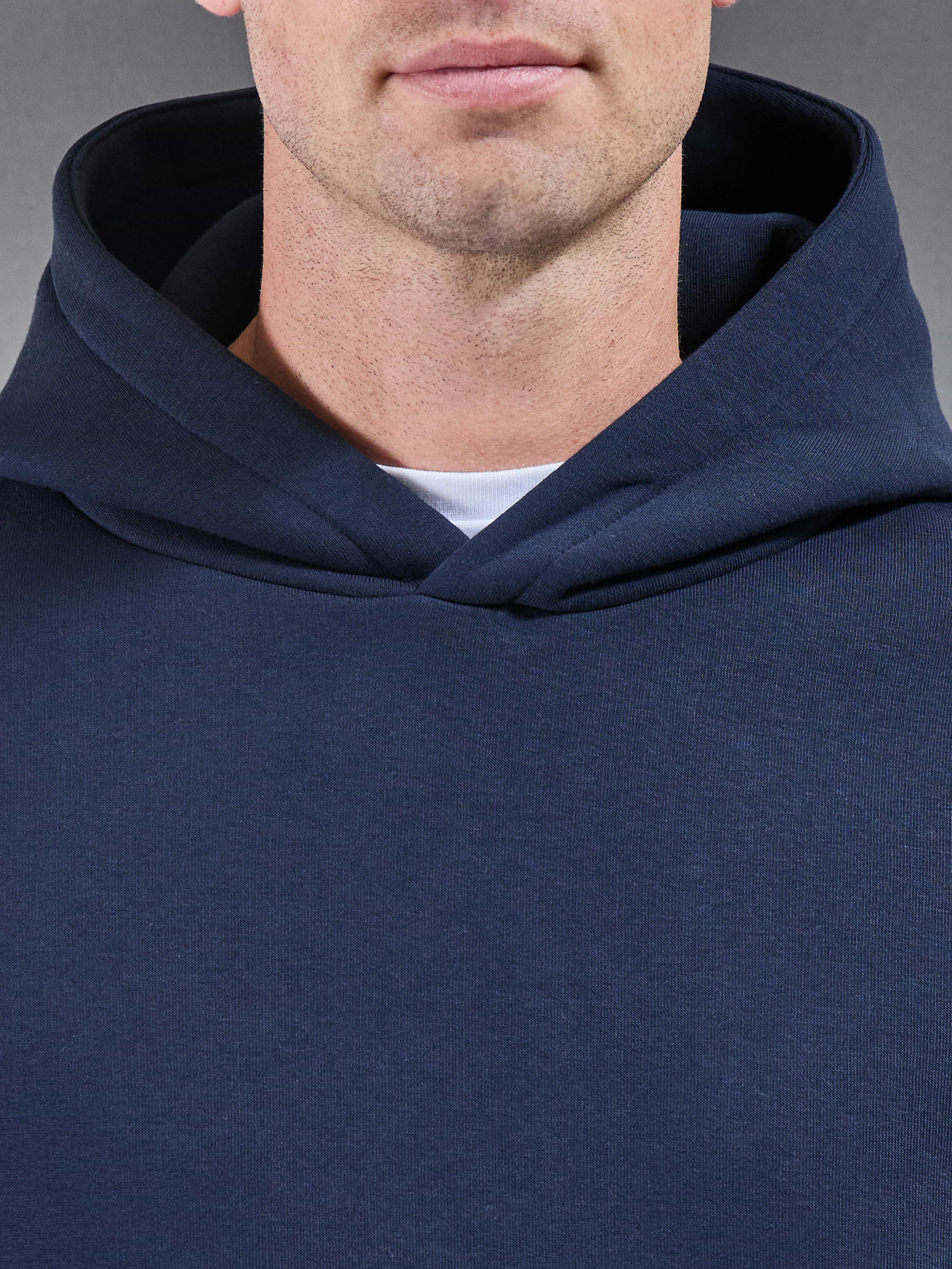 Essential Relaxed Hoodie in Navy