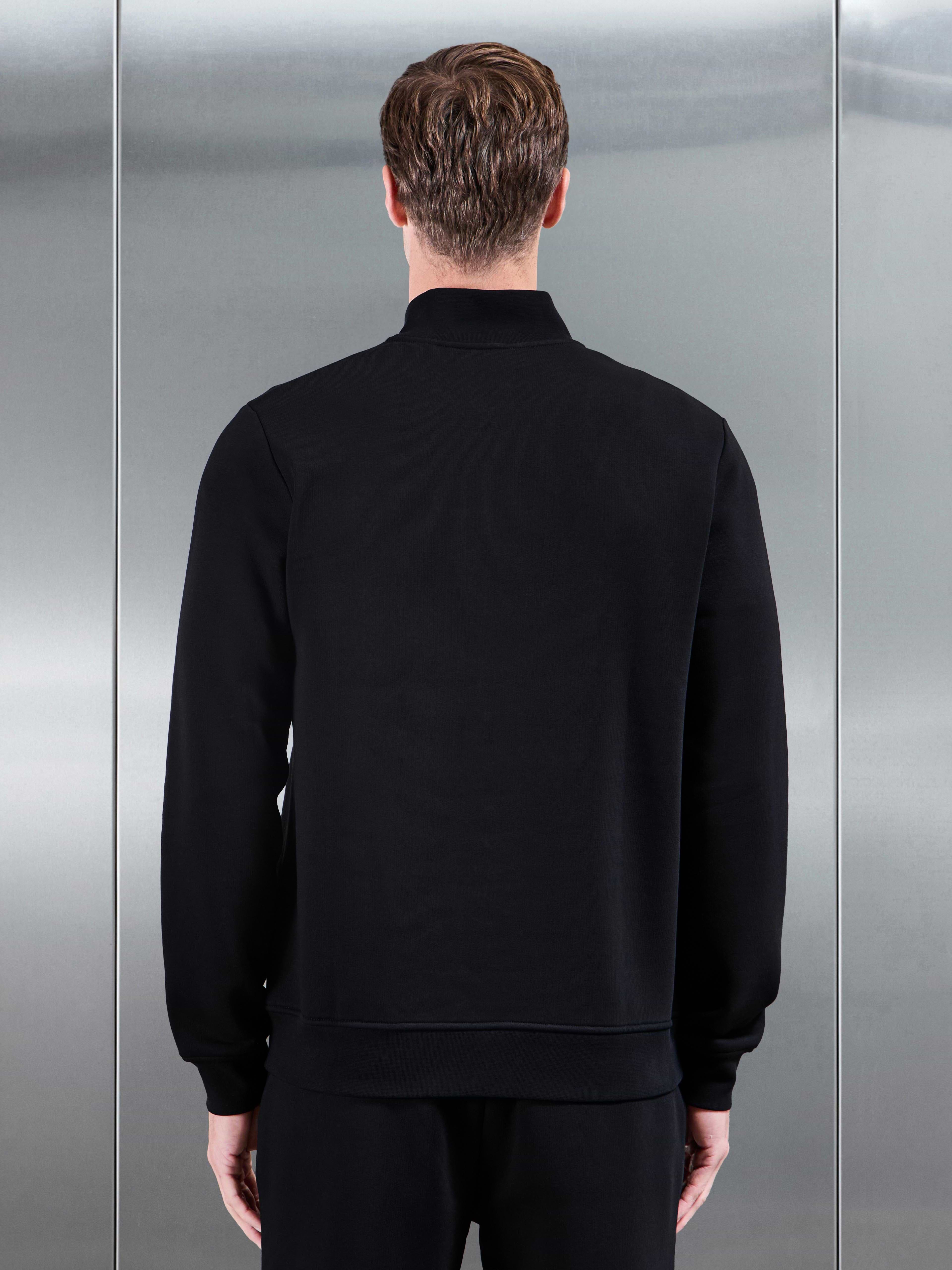 Essential Slim Half Zip in Black