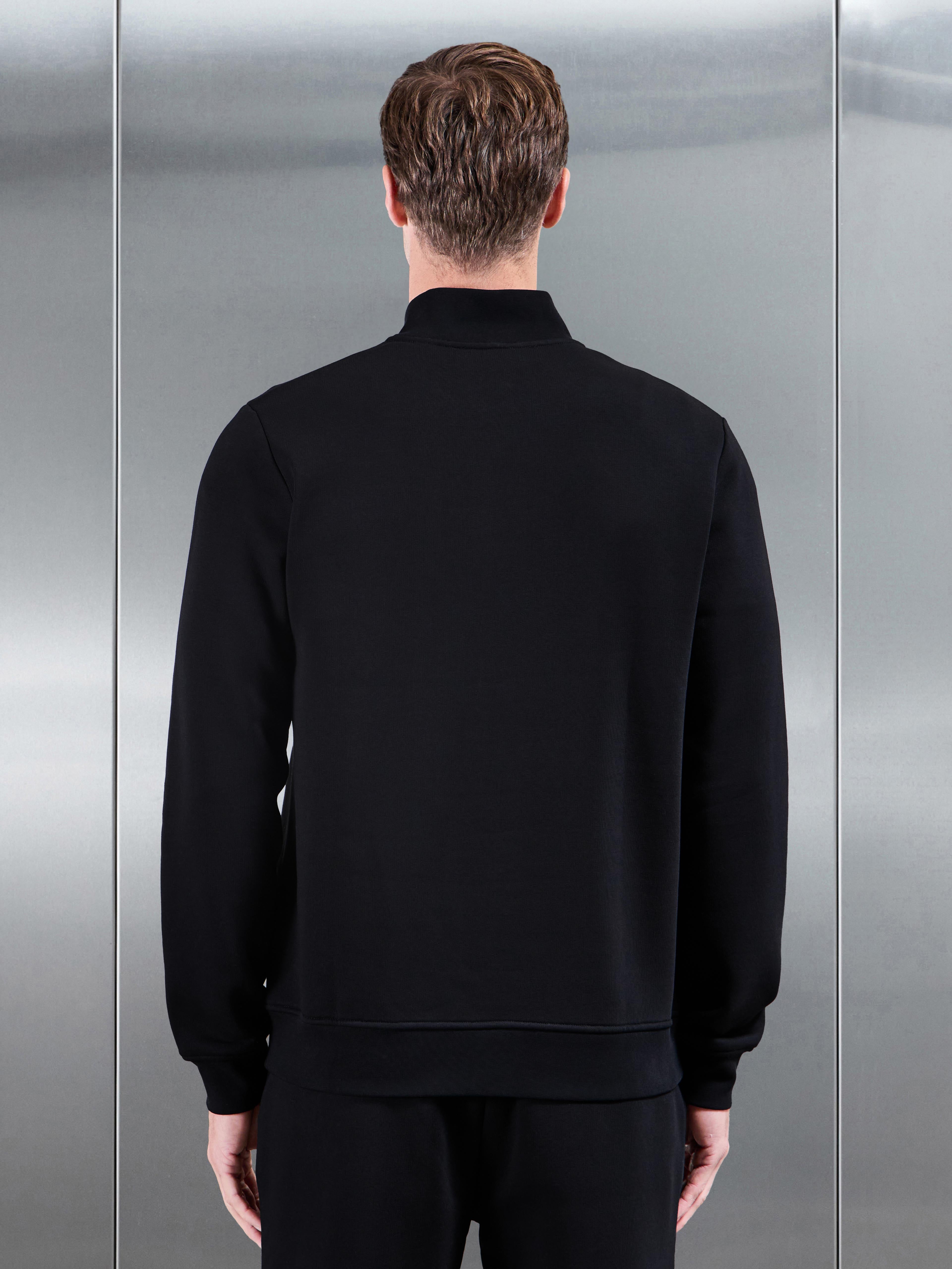 Essential Slim Half Zip in Black