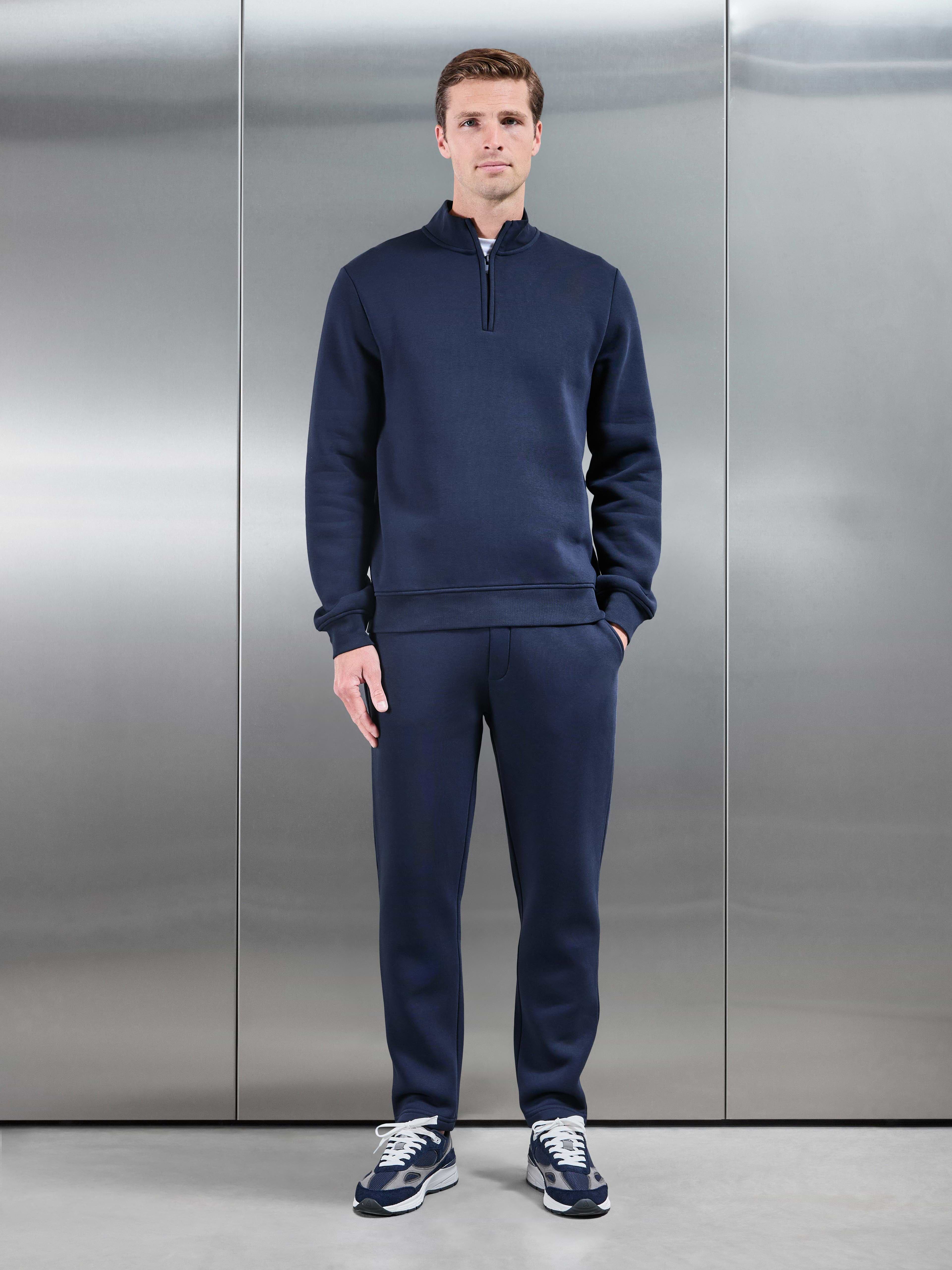Essential Slim Half Zip in Navy