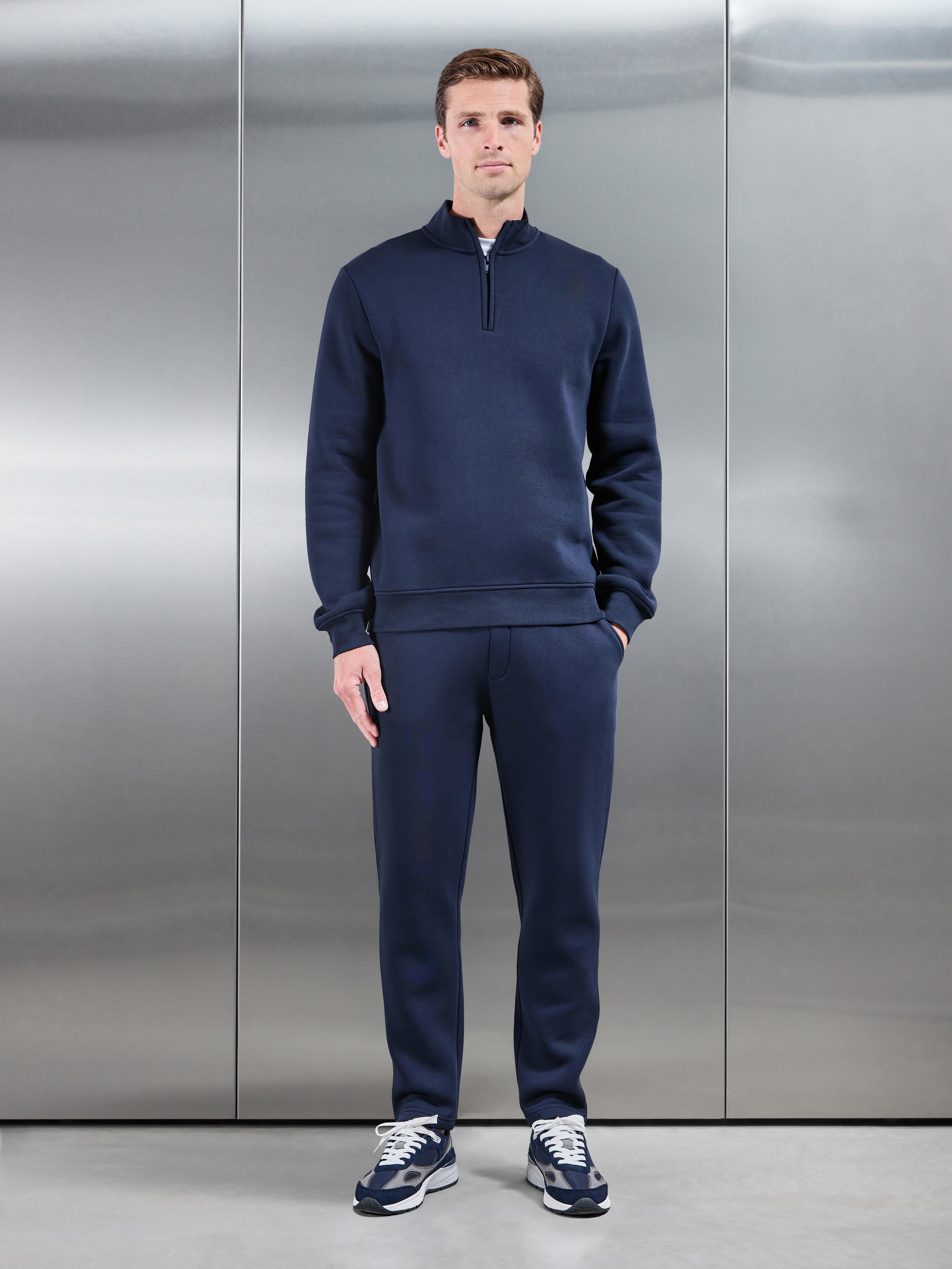 Essential Slim Half Zip in Navy