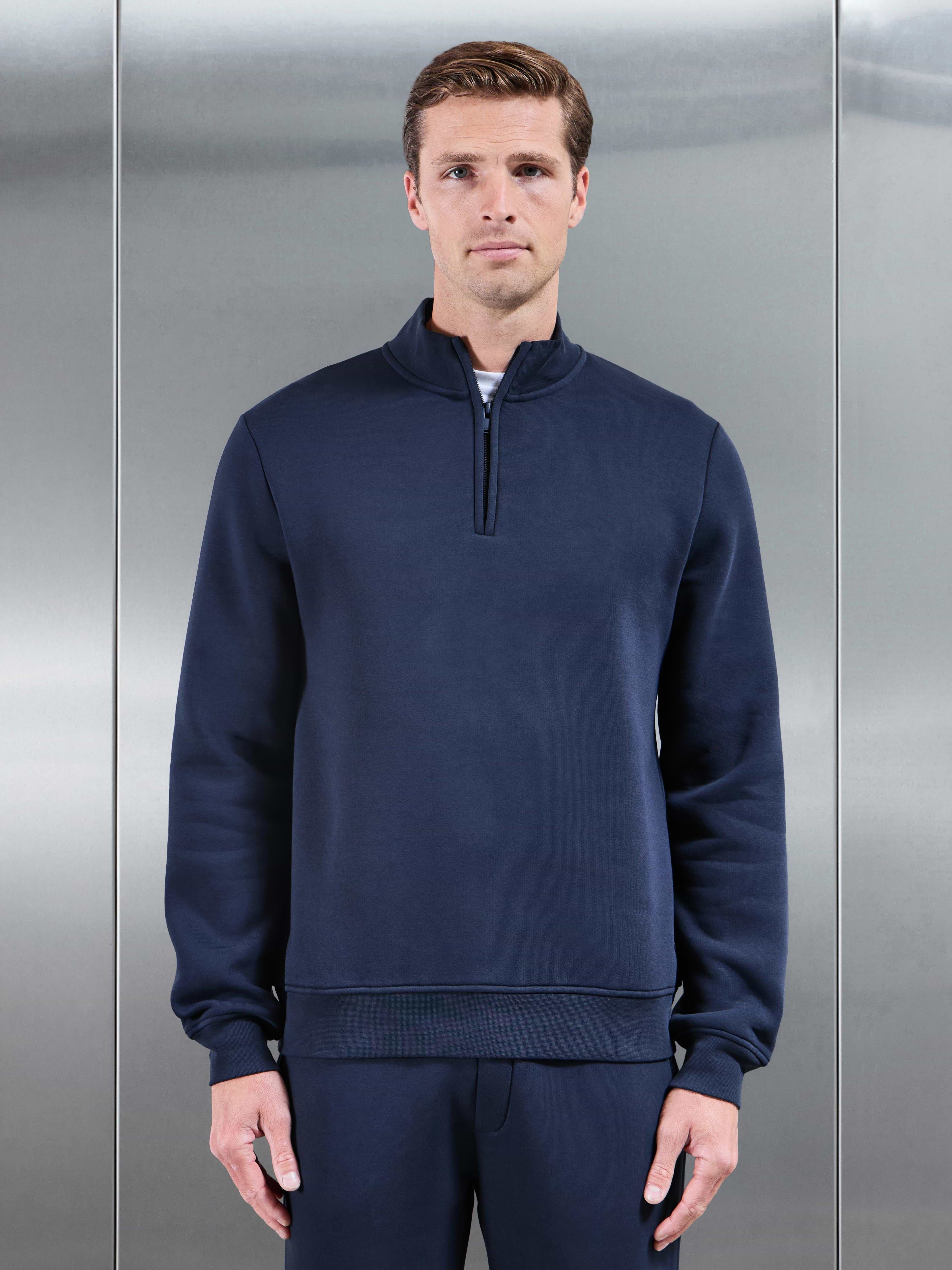 Essential Slim Half Zip in Navy