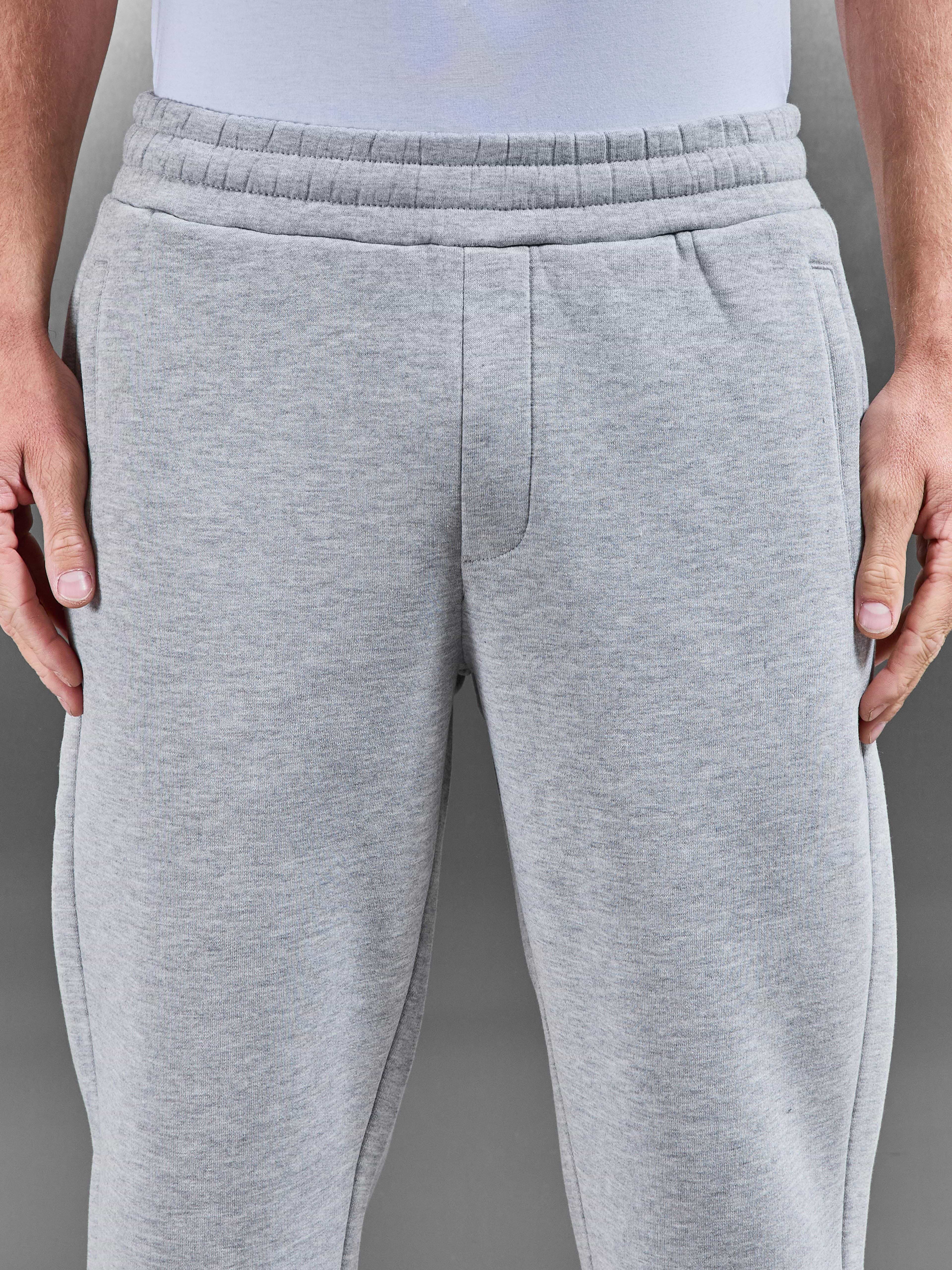 Essential Straight Leg Jogger in Marl Grey