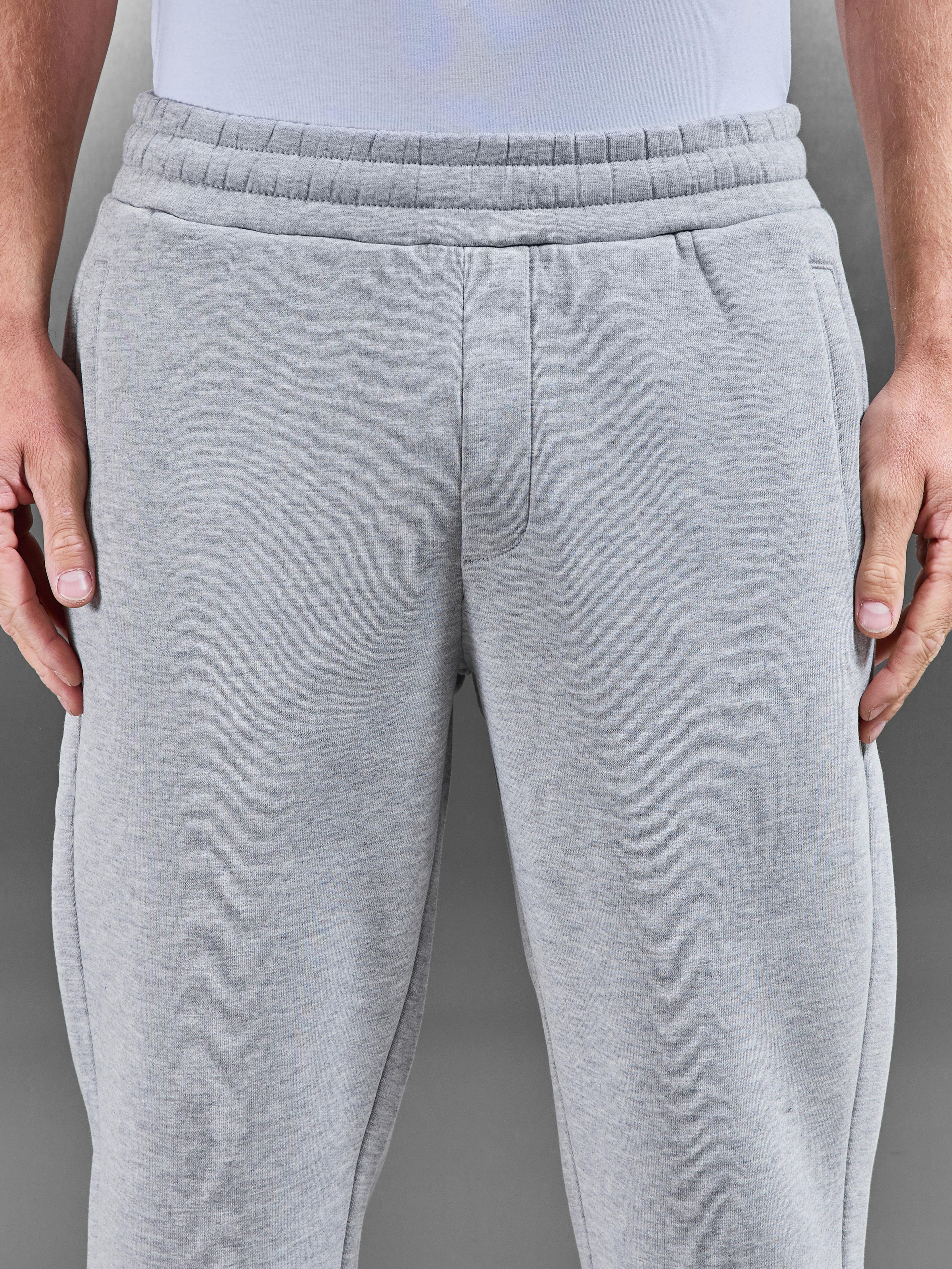 Essential Straight Leg Jogger in Marl Grey