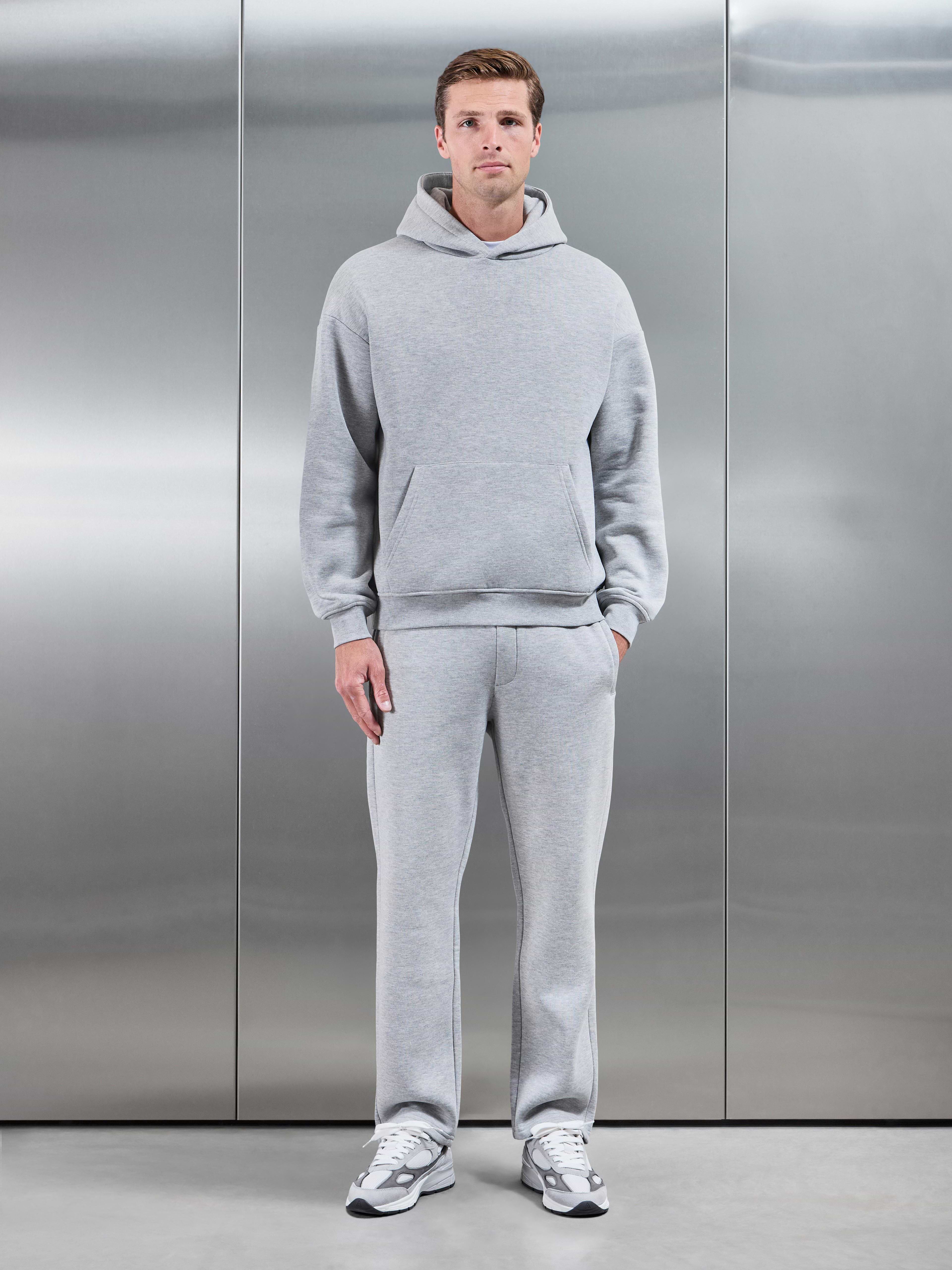 Essential Straight Leg Jogger in Marl Grey
