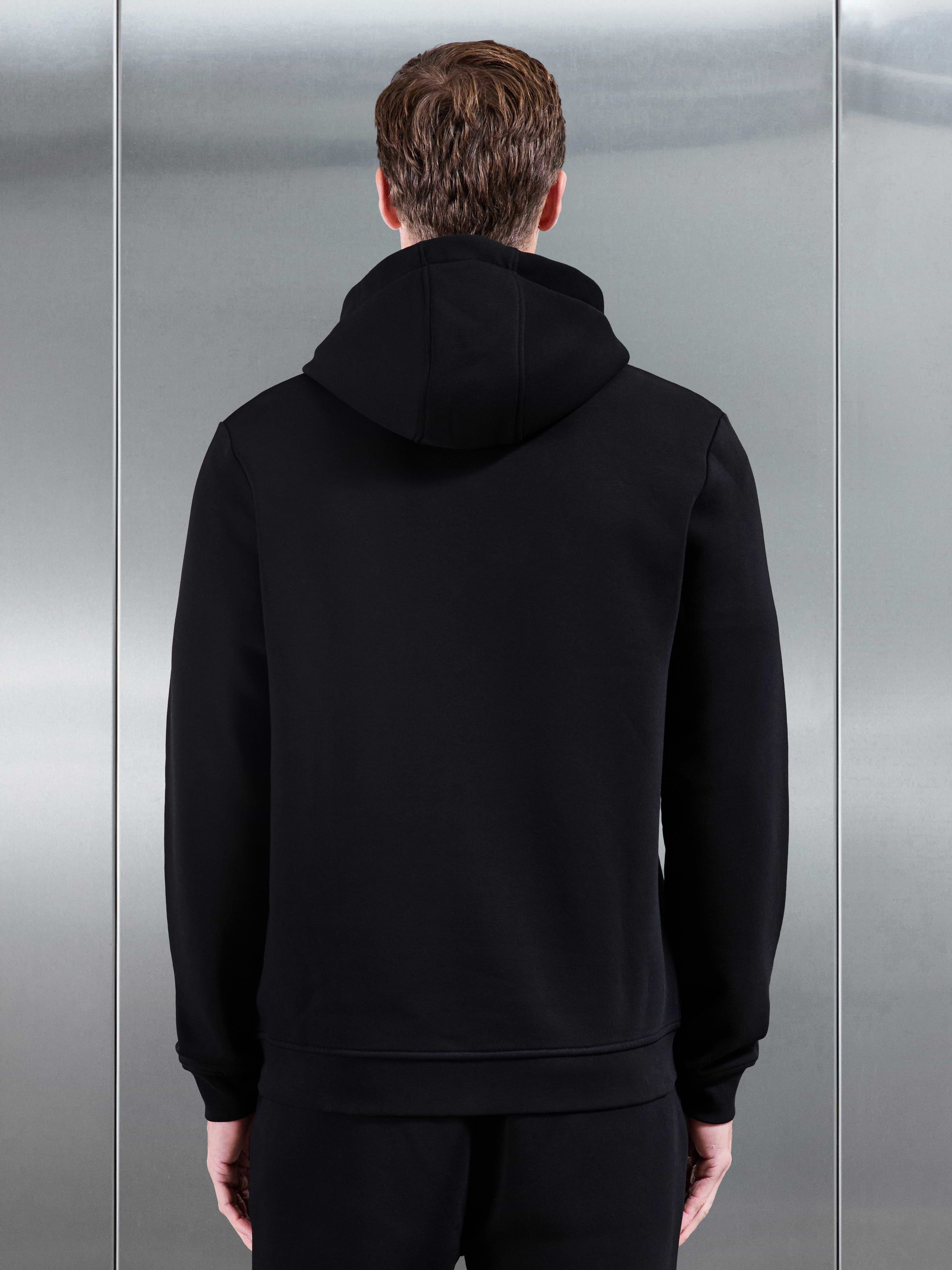 Essential Zip Hoodie in Black