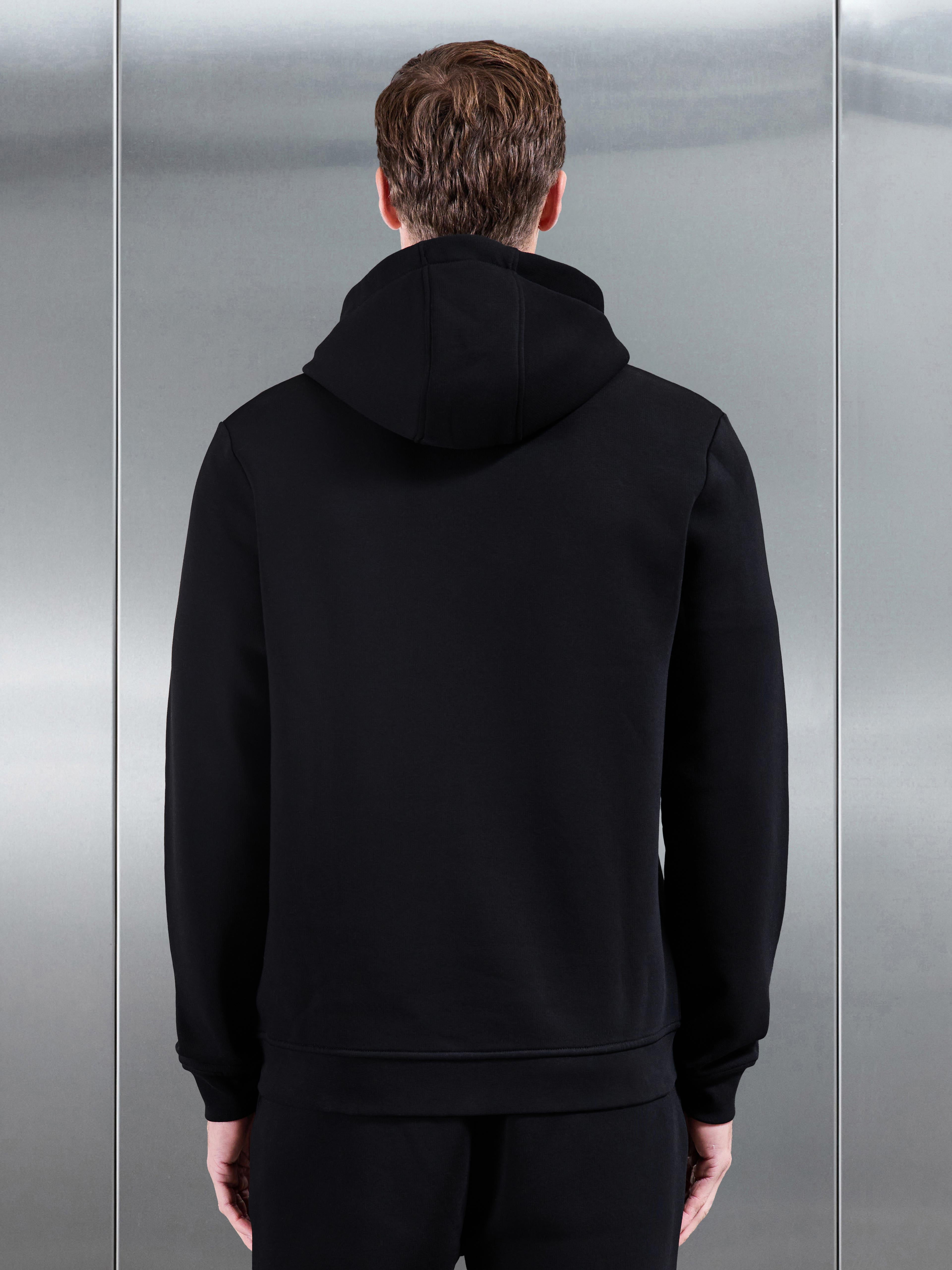 Essential Zip Hoodie in Black