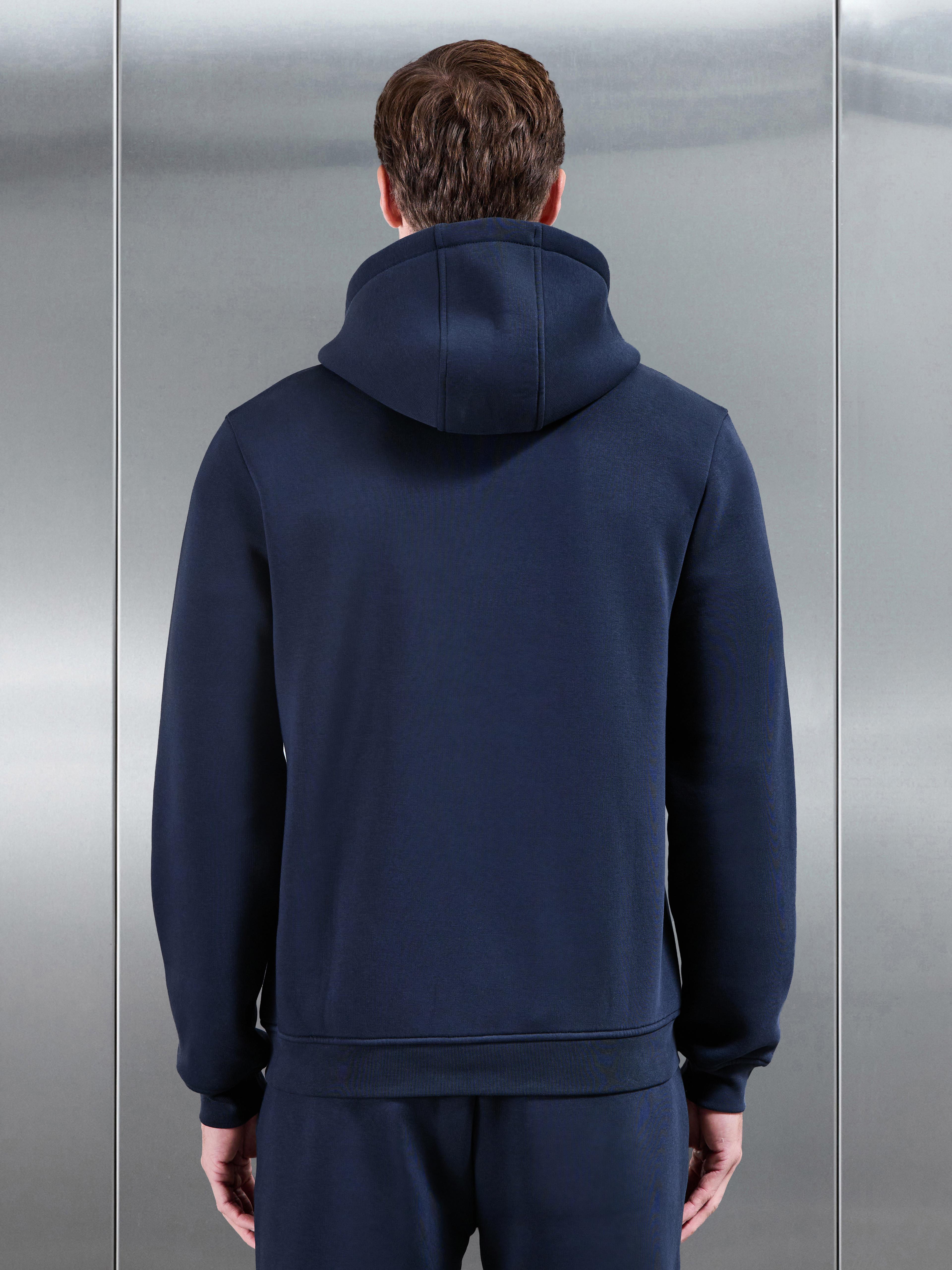 Essential Zip Hoodie in Navy