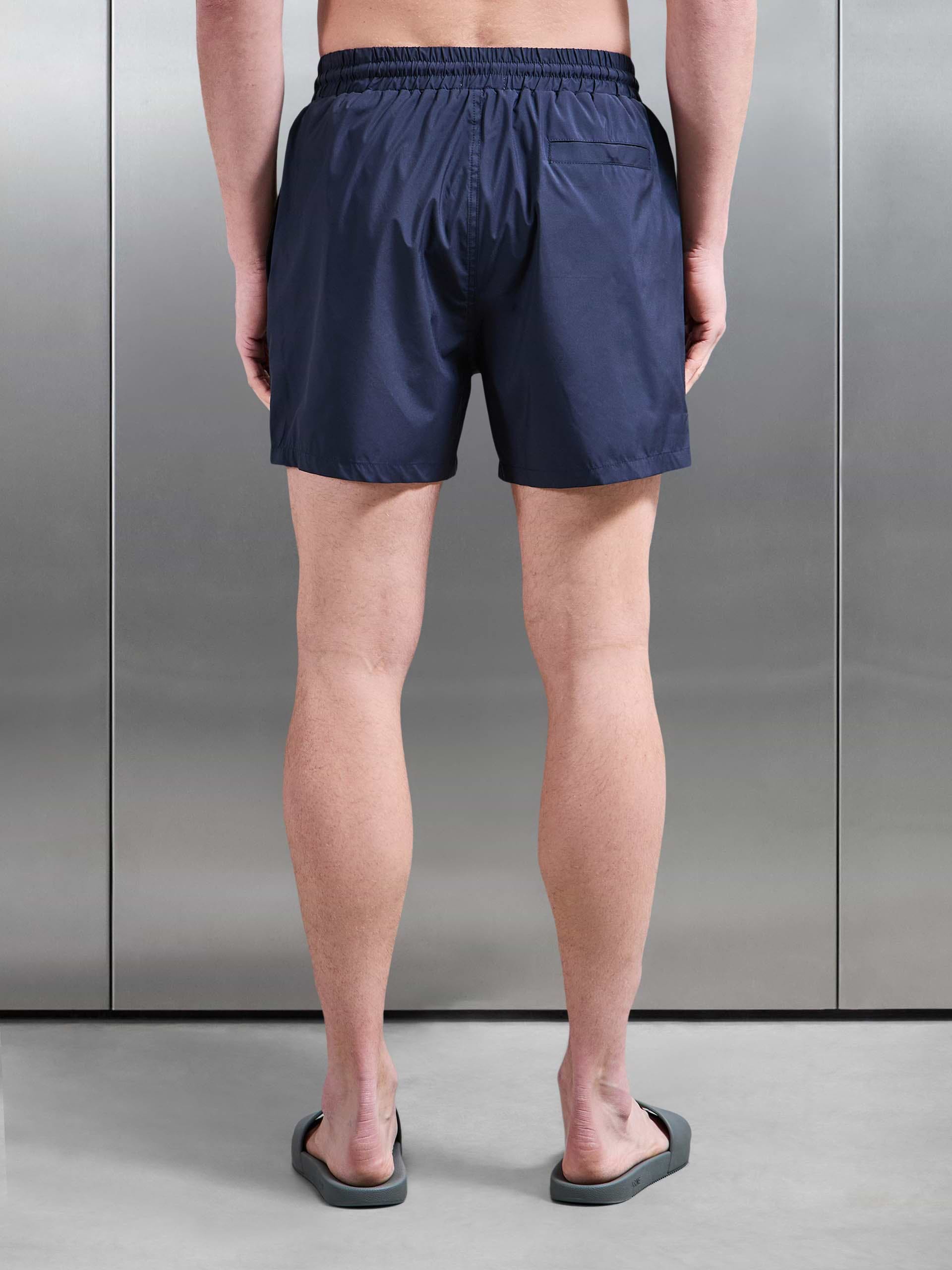 Essential Drawstring Shell Swim Short in Navy