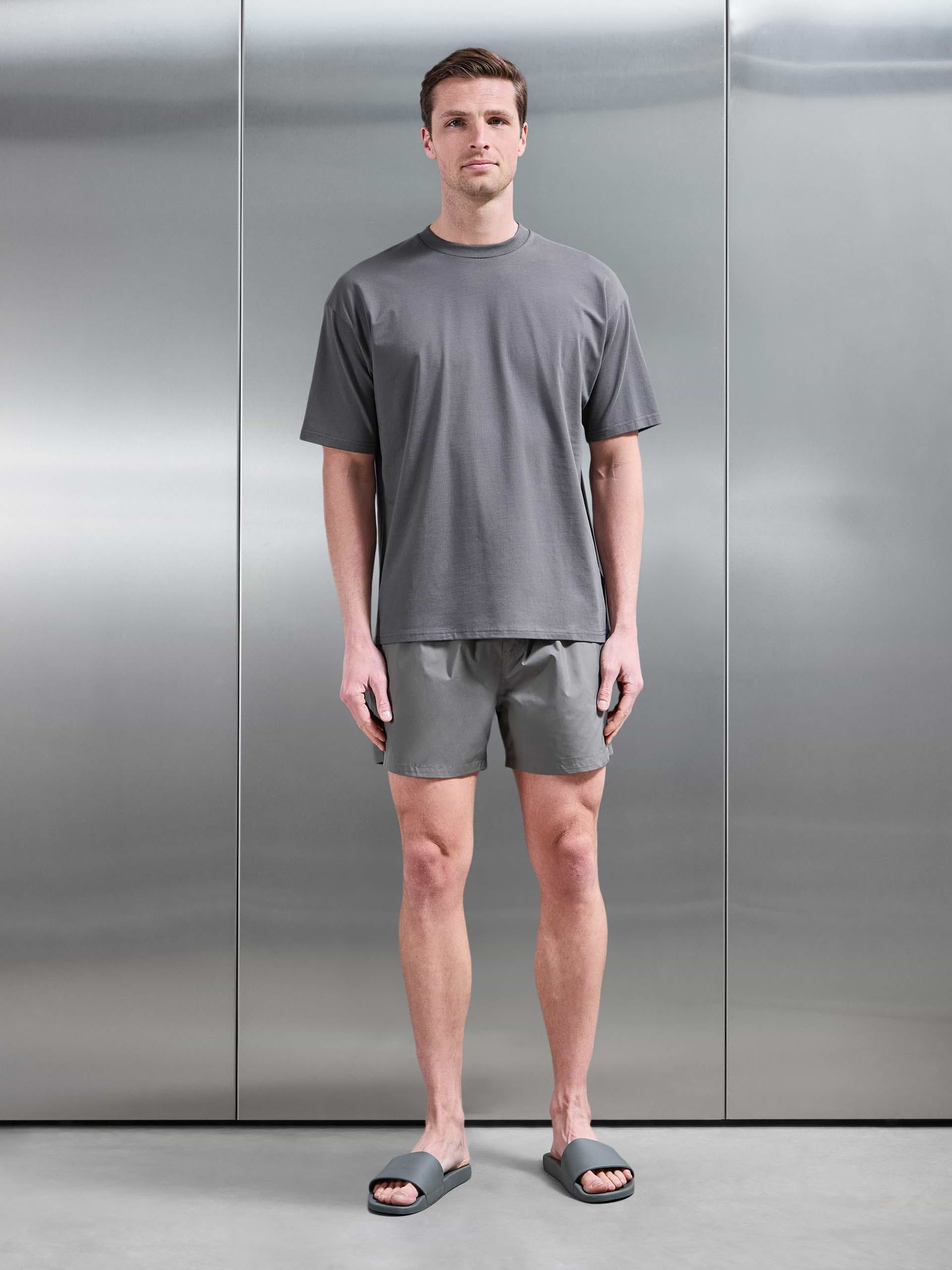 Essential Drawstring Shell Swim Short in Sage