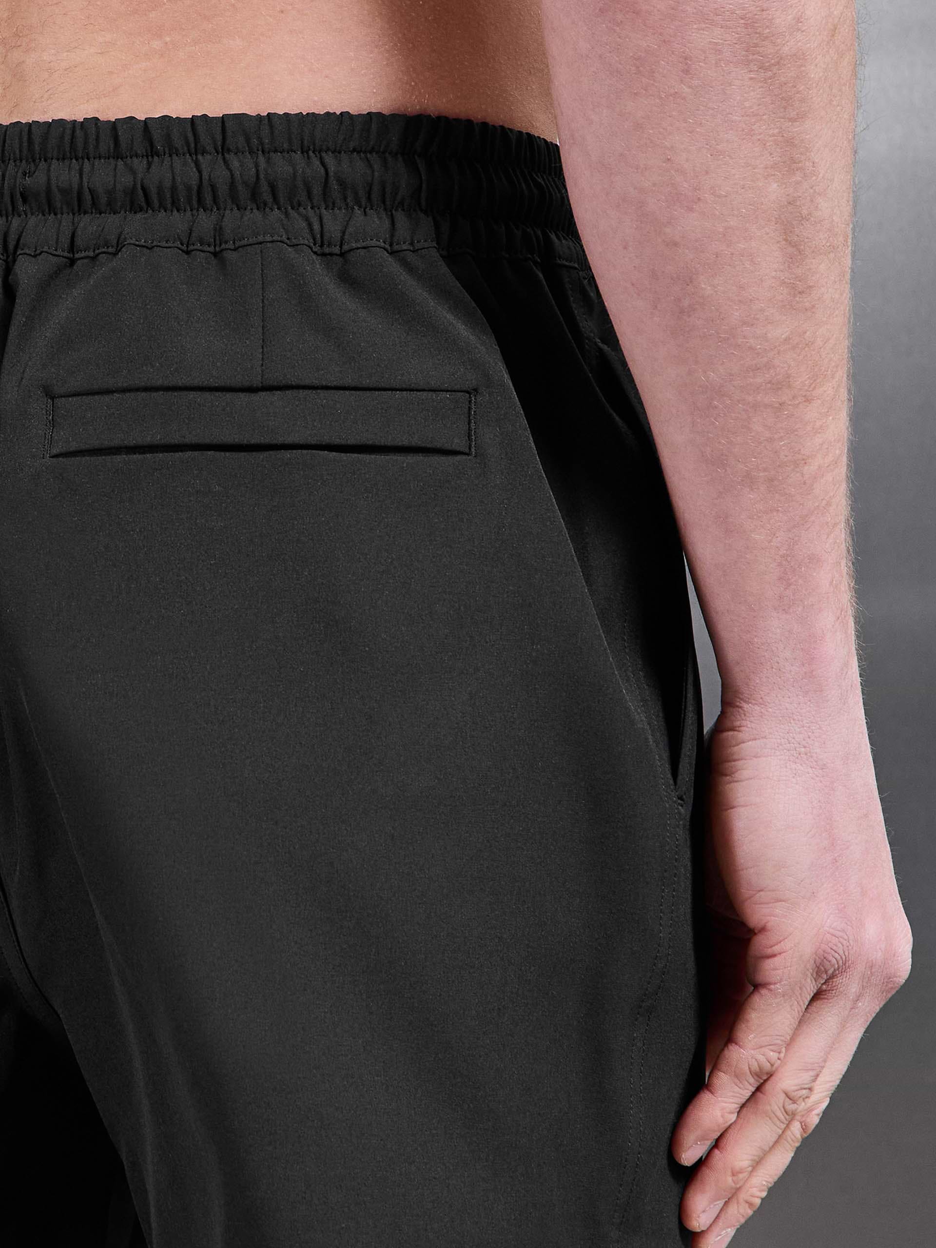 Essential Drawstring Swim Short in Black
