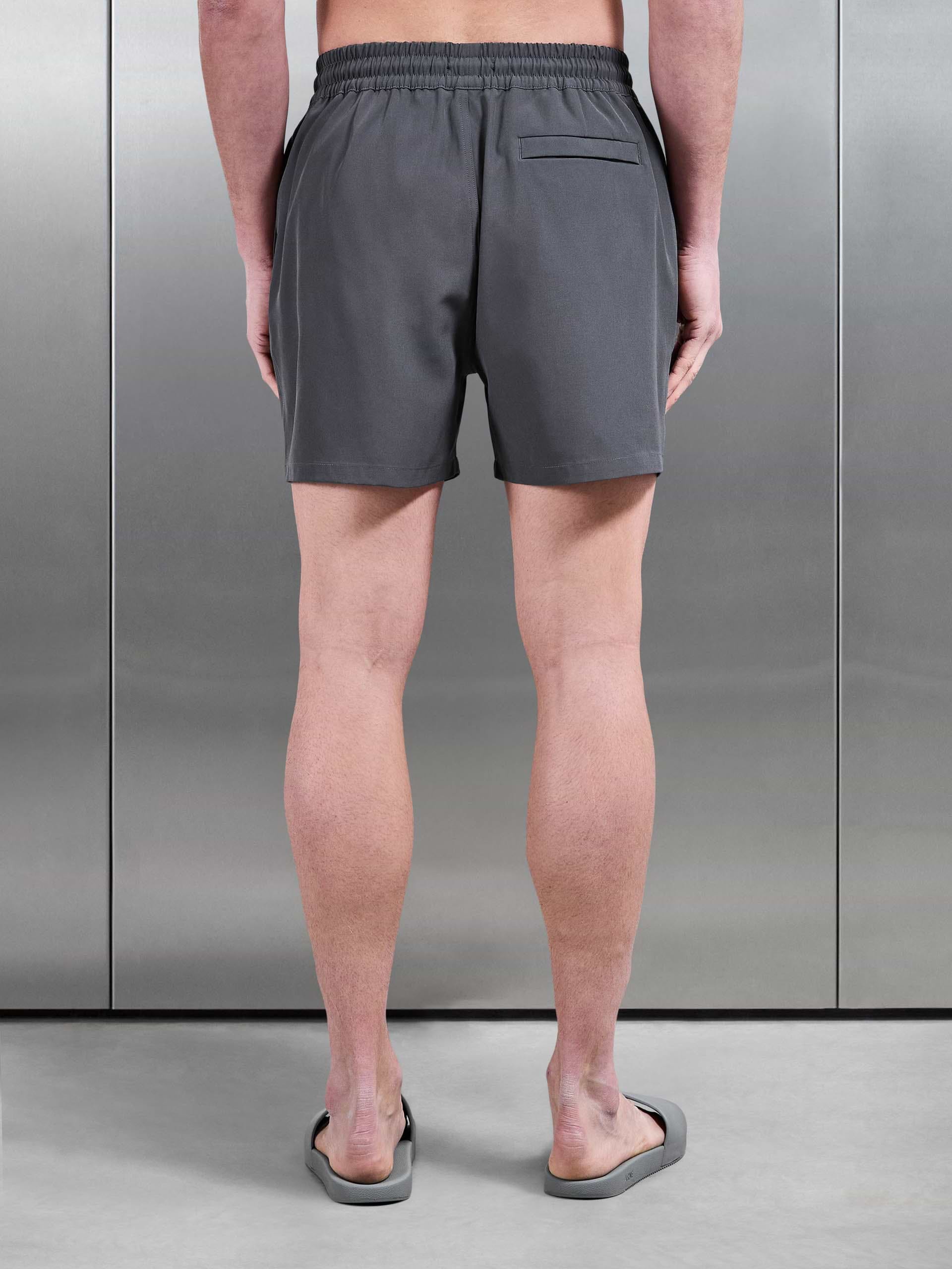 Essential Drawstring Swim Short in Grey