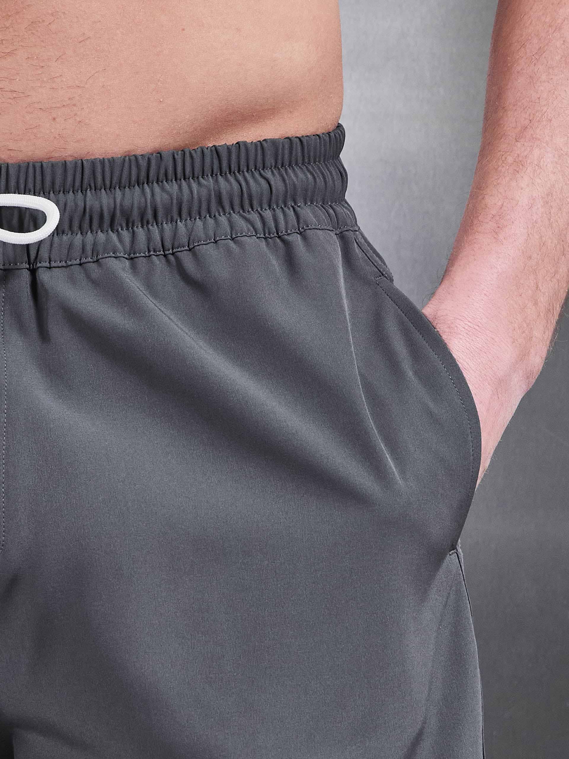 Essential Drawstring Swim Short in Grey
