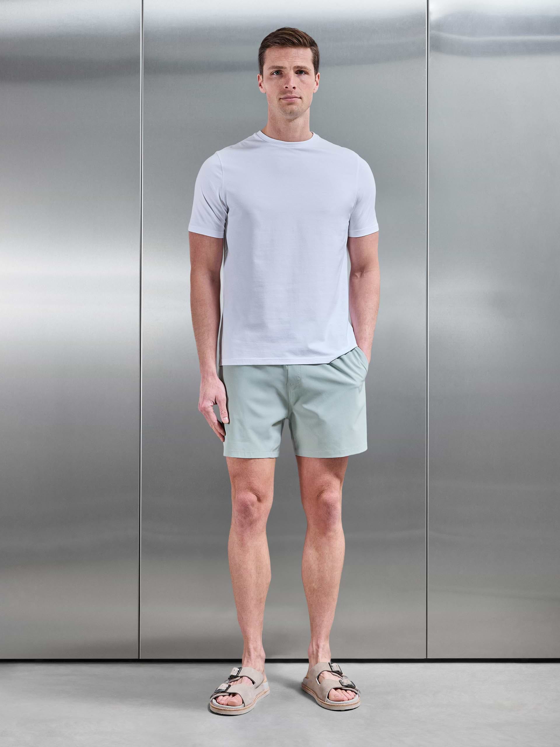 Essential Drawstring Swim Short in Light Sage